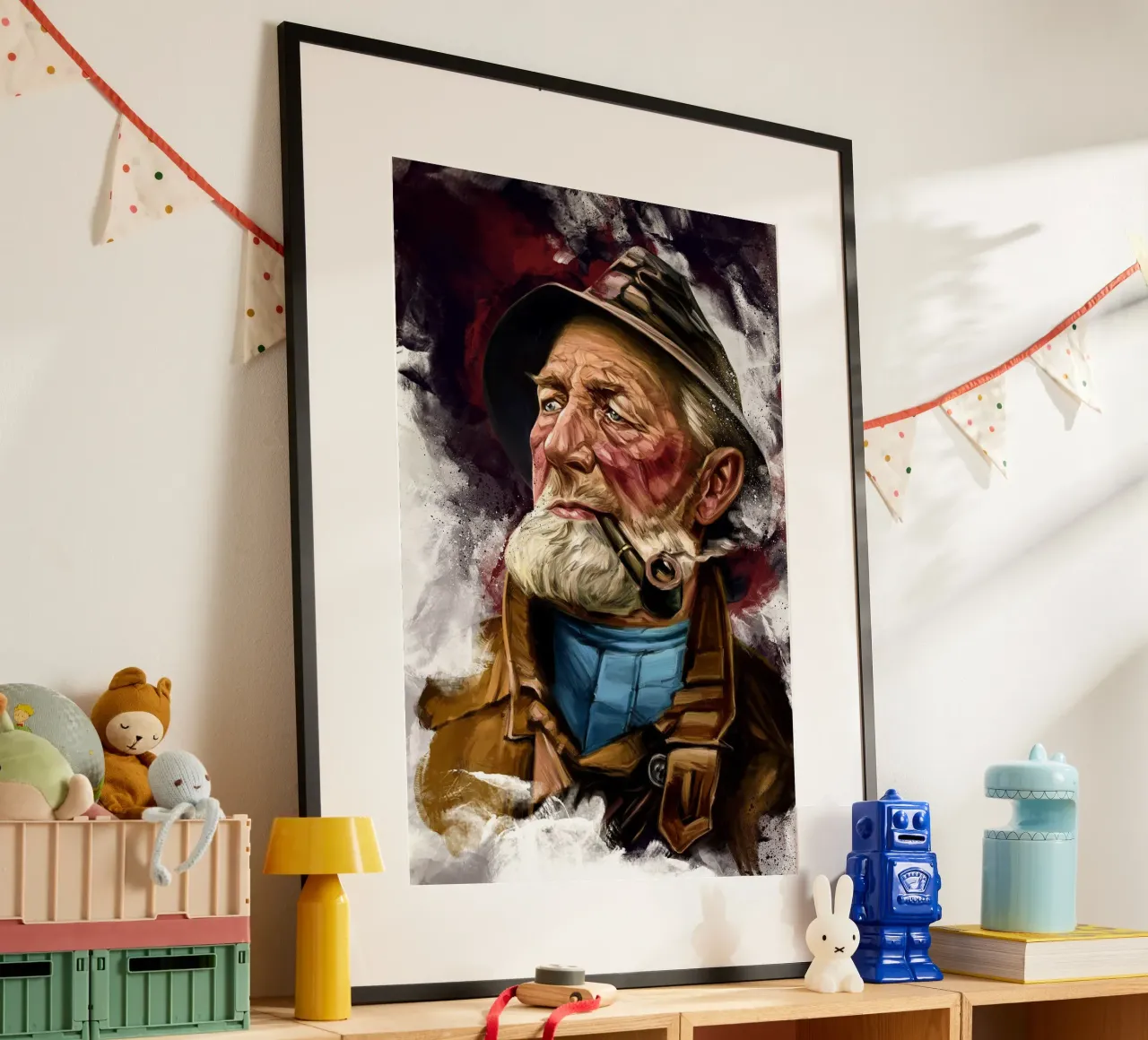 Il pescatore di Dmitry Belov poster con telaio in plastica da Oscar Frazier