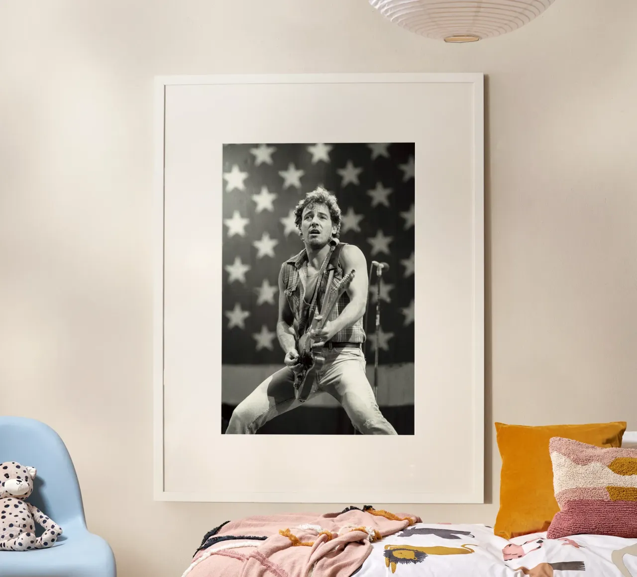 Bruce Springsteen - Born In The USA Tour 1985 poster con telaio in alluminio da isabellart