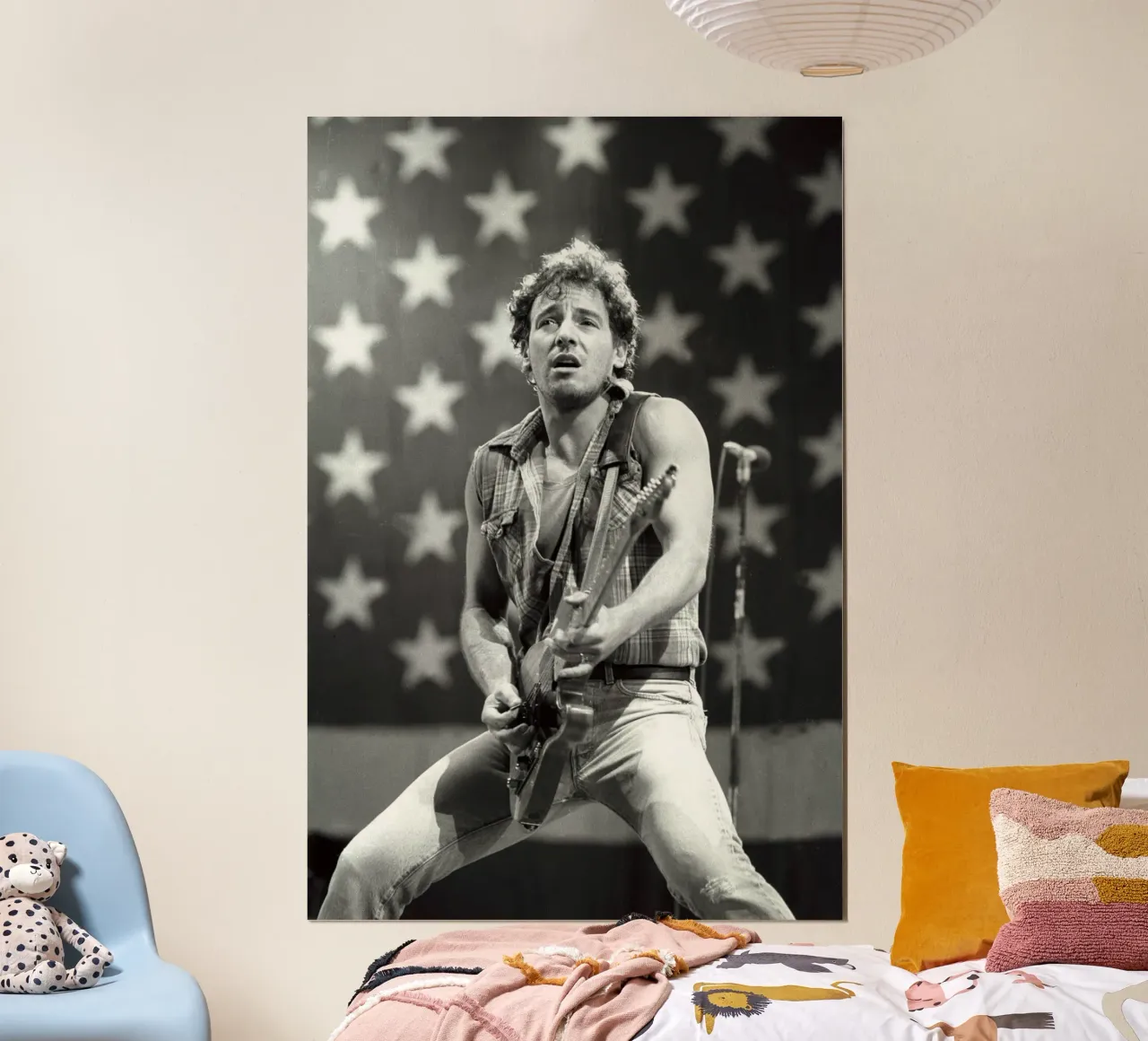 Bruce Springsteen - Born In The USA Tour 1985 poster con telaio in alluminio da isabellart