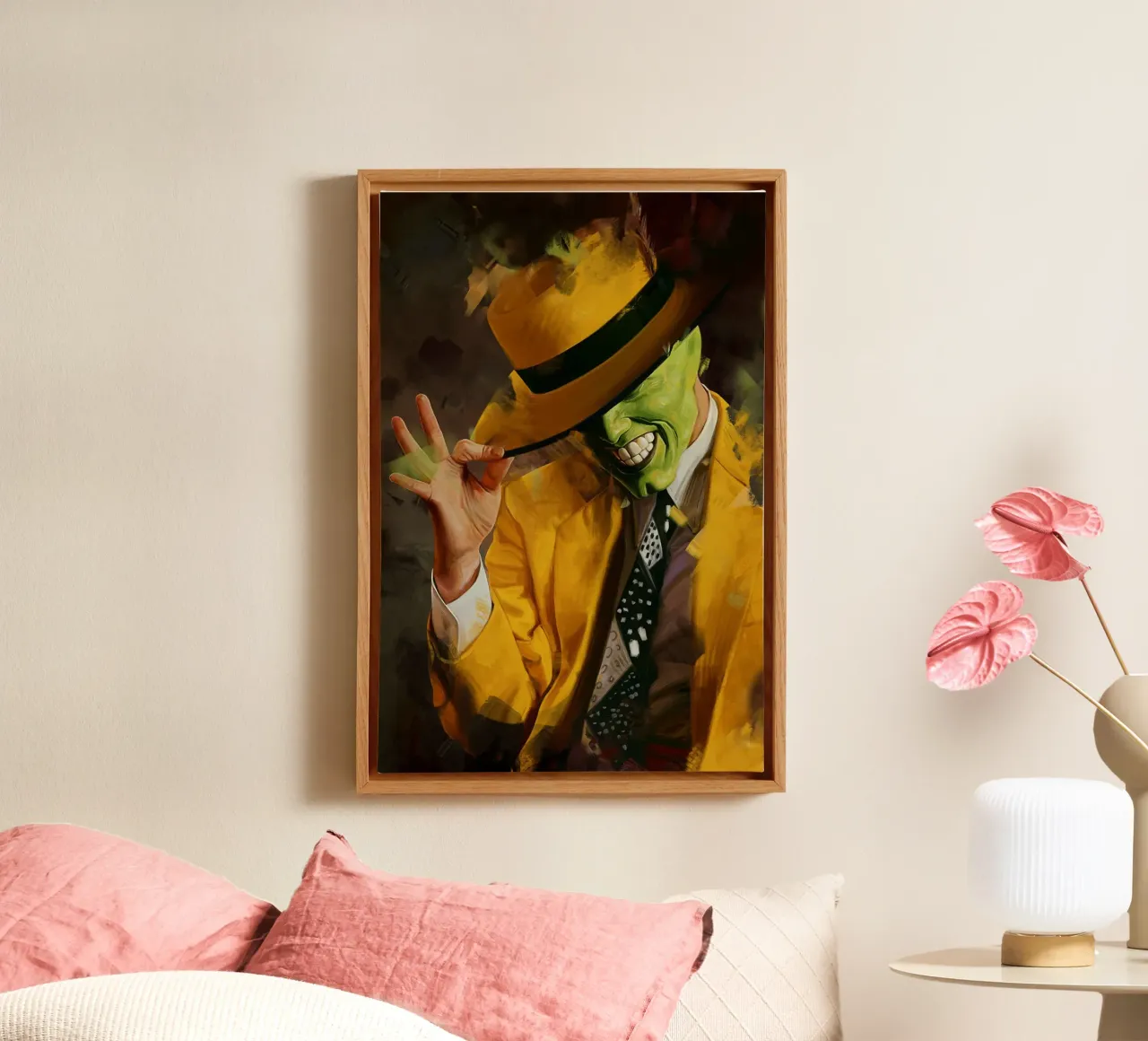 Het masker door Dmitry Belov canvas met Baklijst van Oscar Frazier