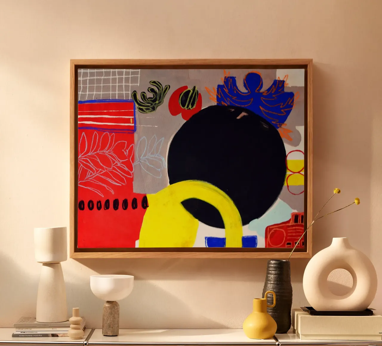 The shape of stillness canvas met Baklijst van Silvaya