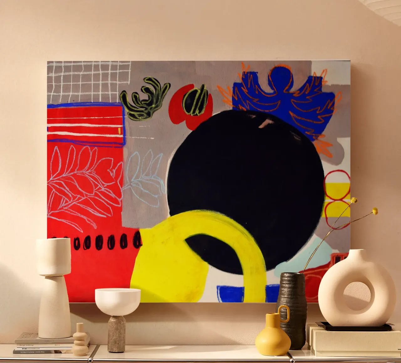 The shape of stillness canvas met Baklijst van Silvaya