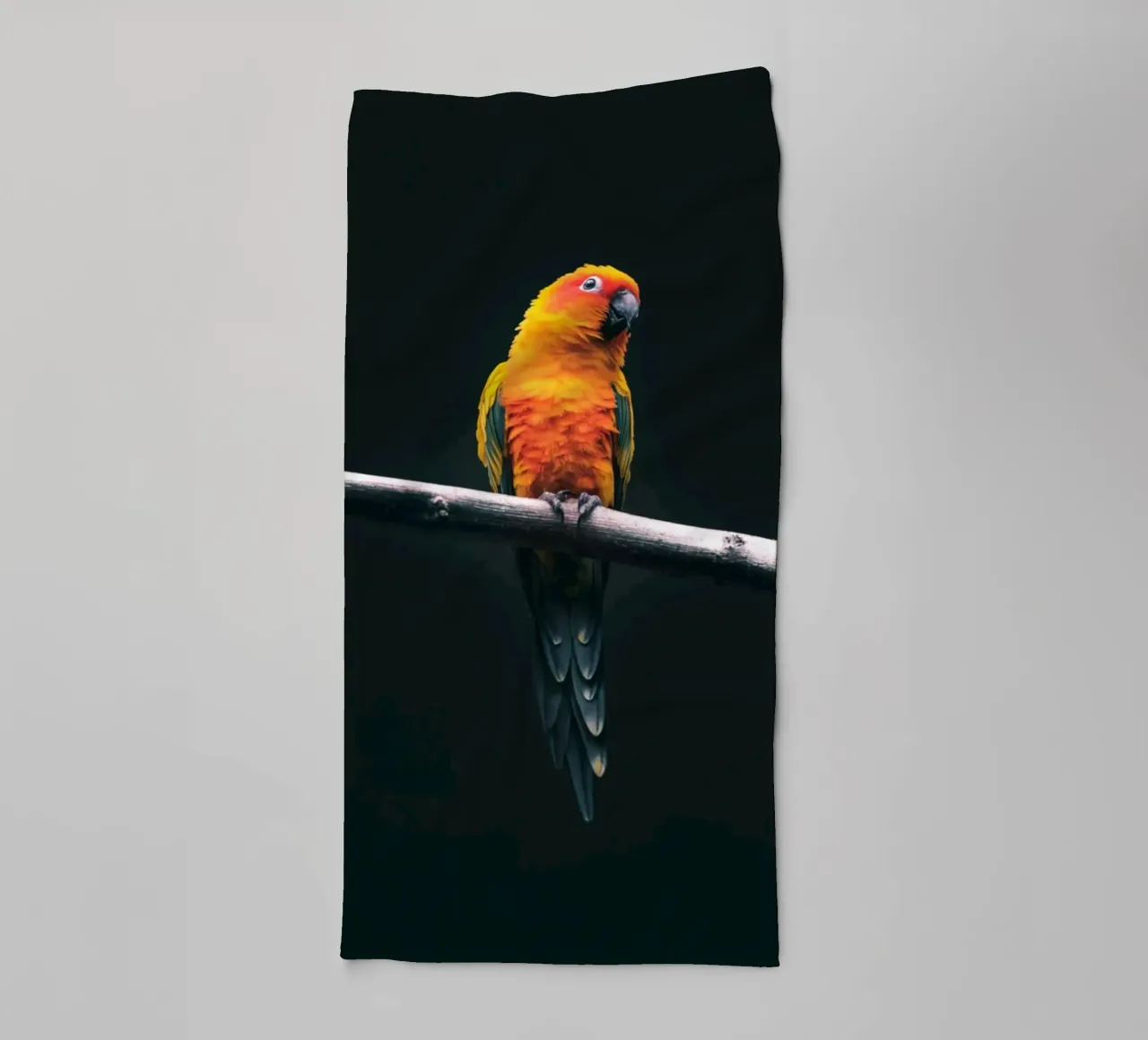 Conure soleil sur une branche serviette de bain de Nature's Palette
