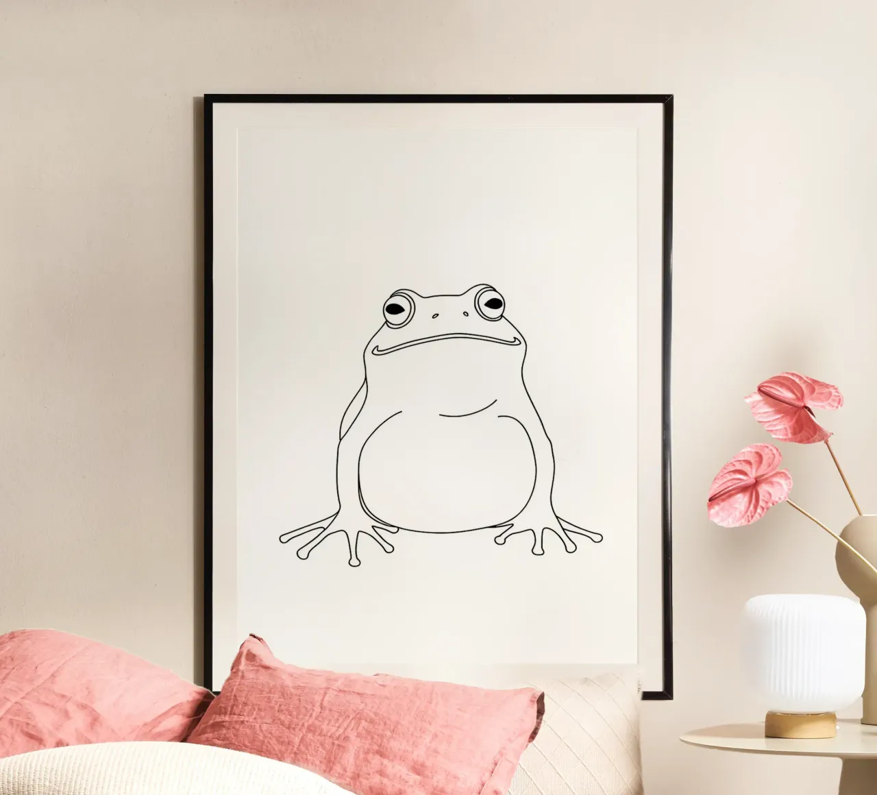 Rana carina Line Art minimalista poster da Olivia Gagnon