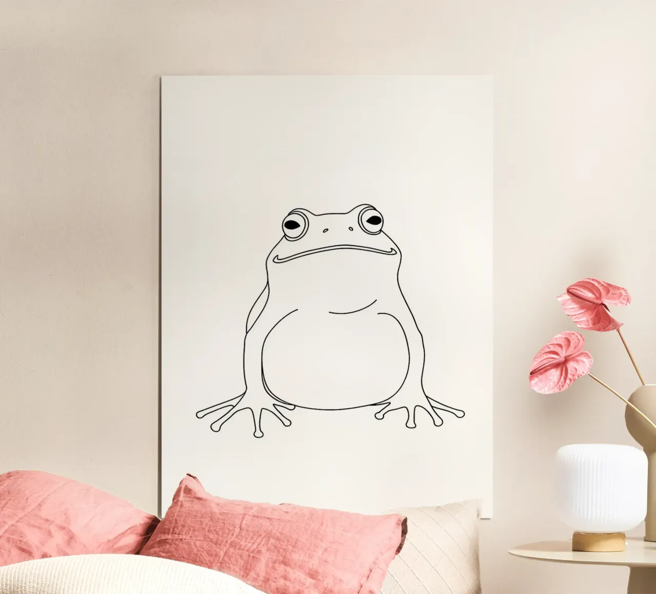 Rana carina Line Art minimalista poster da Olivia Gagnon
