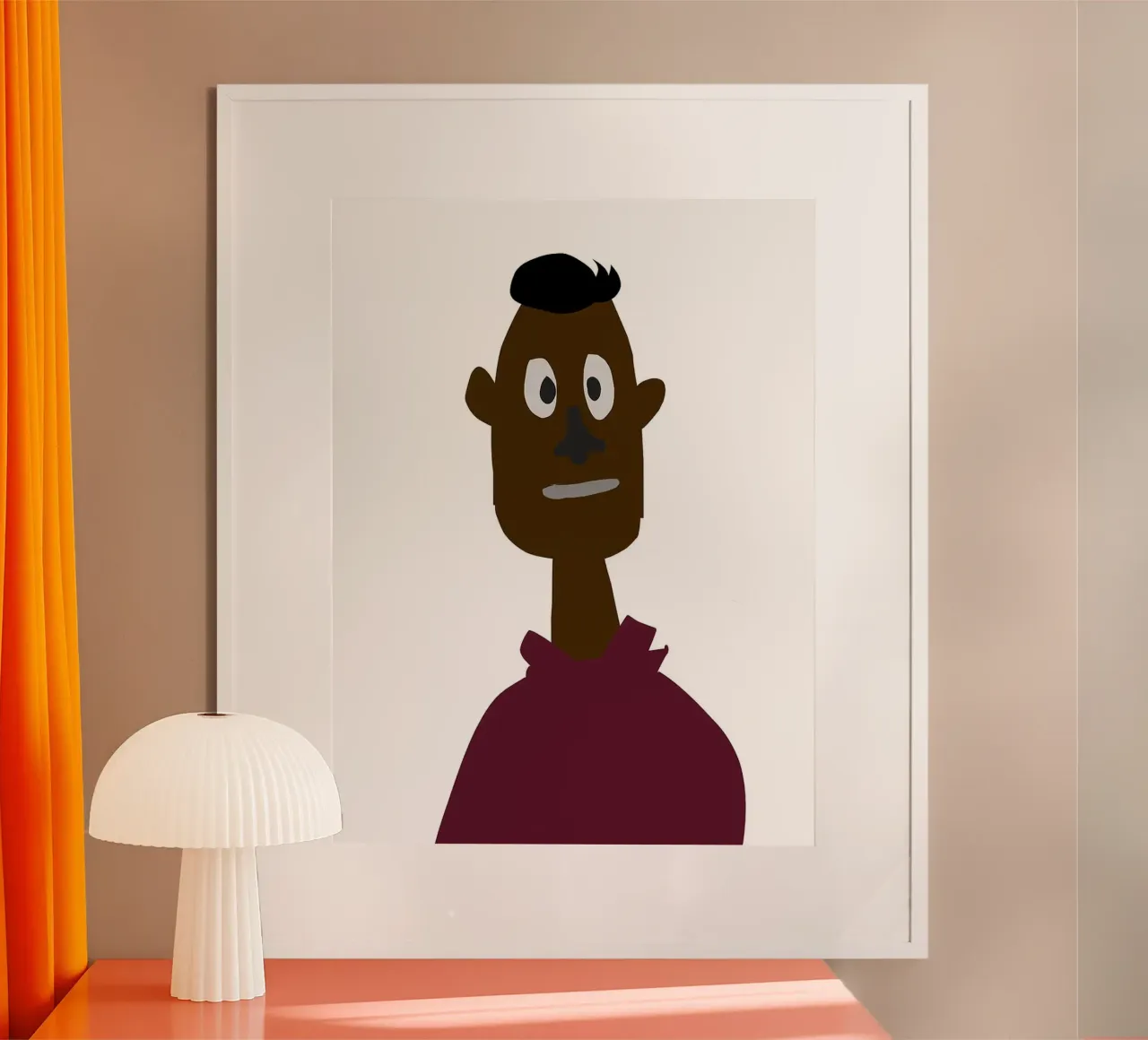 Ritratto di uomo a fumetti poster da Amelia Roy