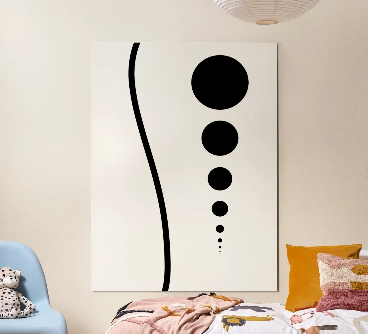 Design minimalista in bianco e nero poster con telaio in alluminio da Amelia Roy