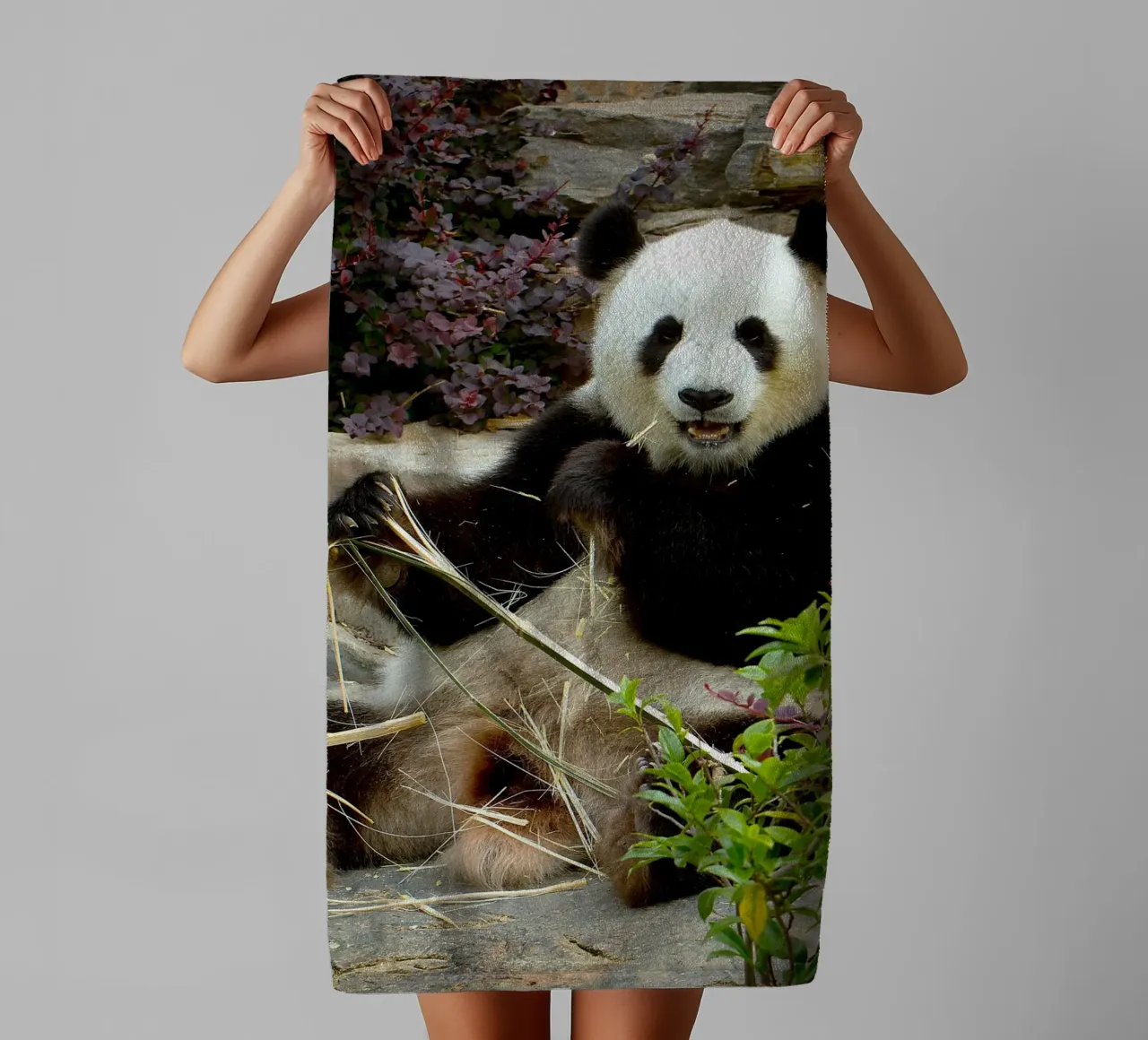 Panda's Zoet Feest badhanddoek van Nature's Palette