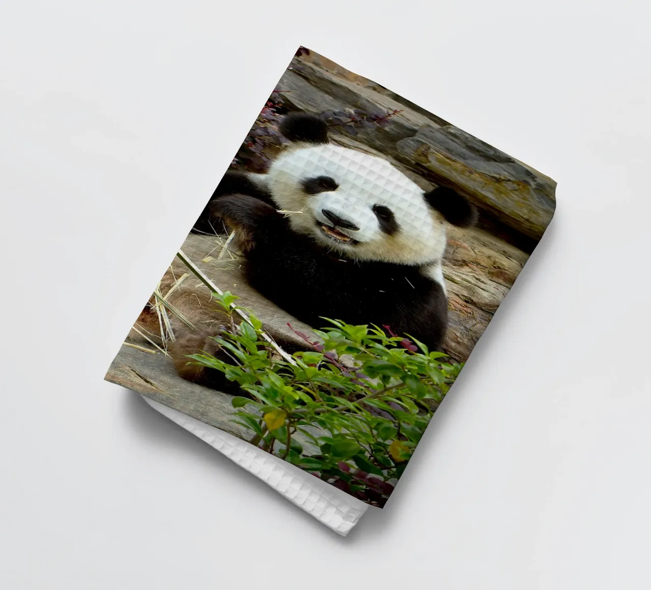 Panda's Zoet Feest theedoek van Nature's Palette