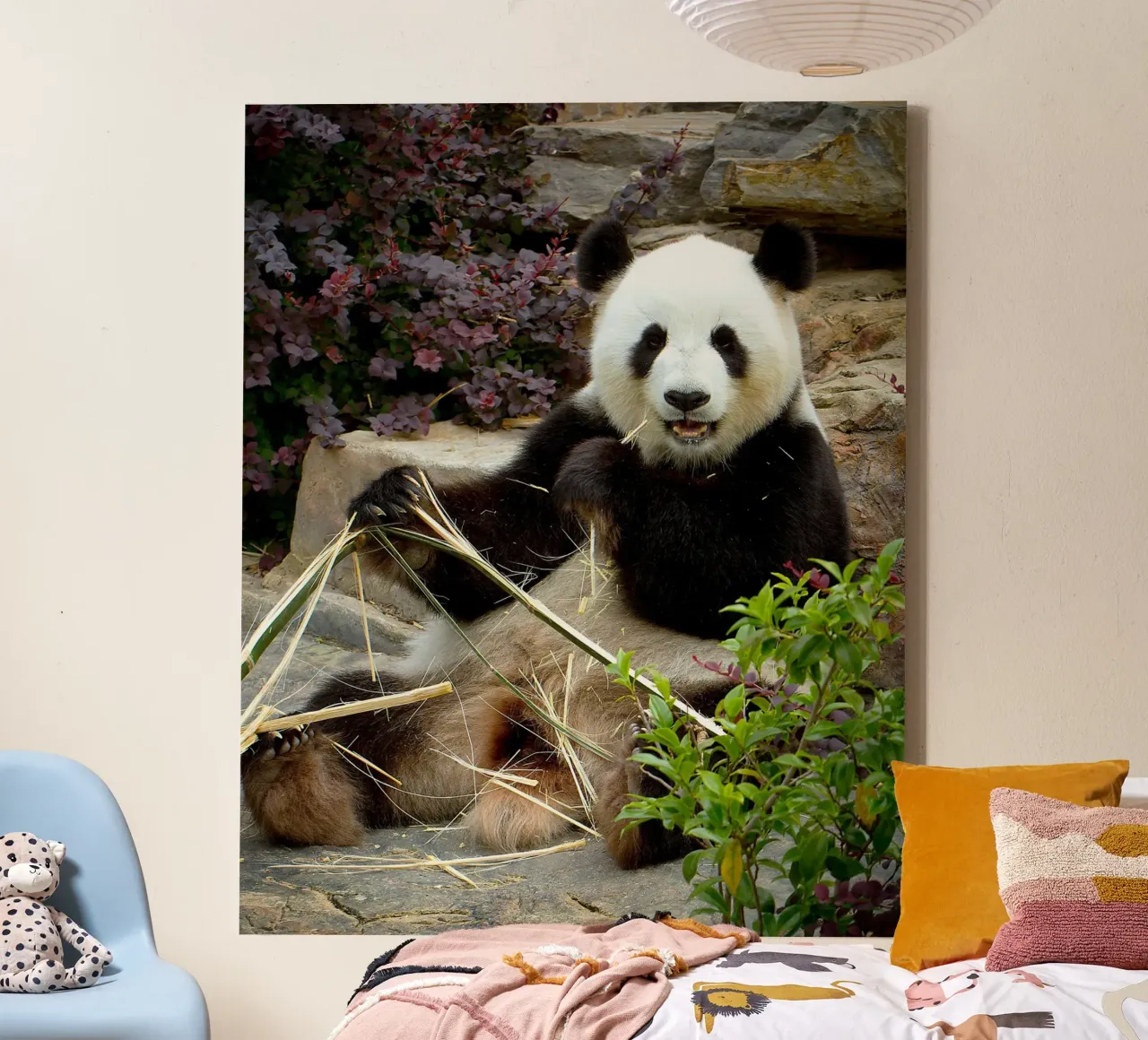 Panda's Zoet Feest canvas met Baklijst van Nature's Palette