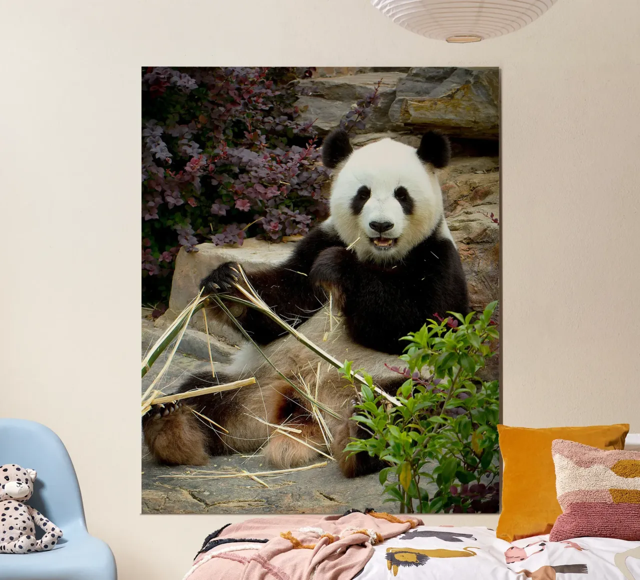 Pandas süßes Festmahl Poster von Nature's Palette
