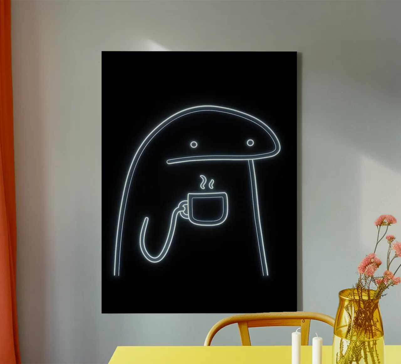Florkofcows Caffè Neon tela con Cornice a cassetta da William Taylor