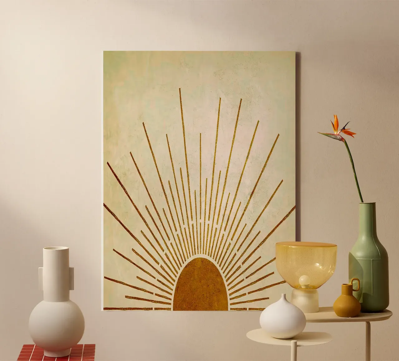 Boho Giallo Sole n. 5 tela con Cornice a cassetta da William Taylor