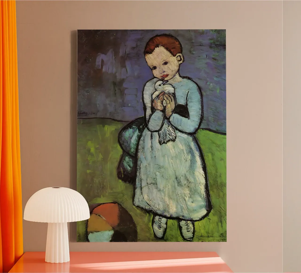 Child with a Dove by Picasso canvas with Floater frame by mikesalimba