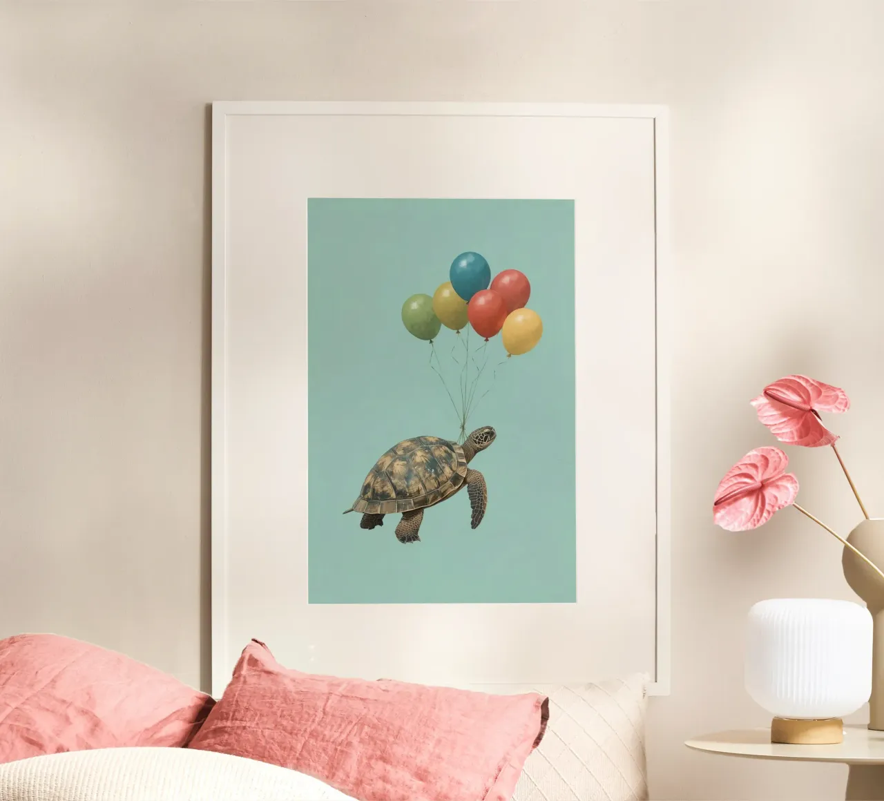 Flying Turtle poster by DesignDoodle