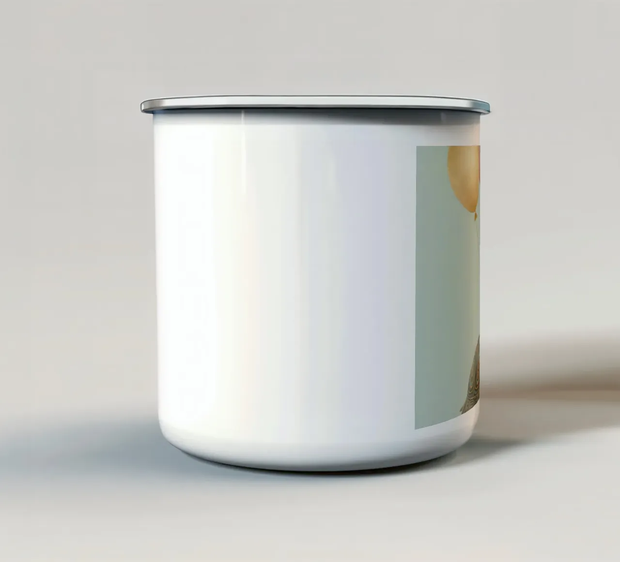 Tartaruga di compleanno con palloncini tazza in smalto da DesignDoodle