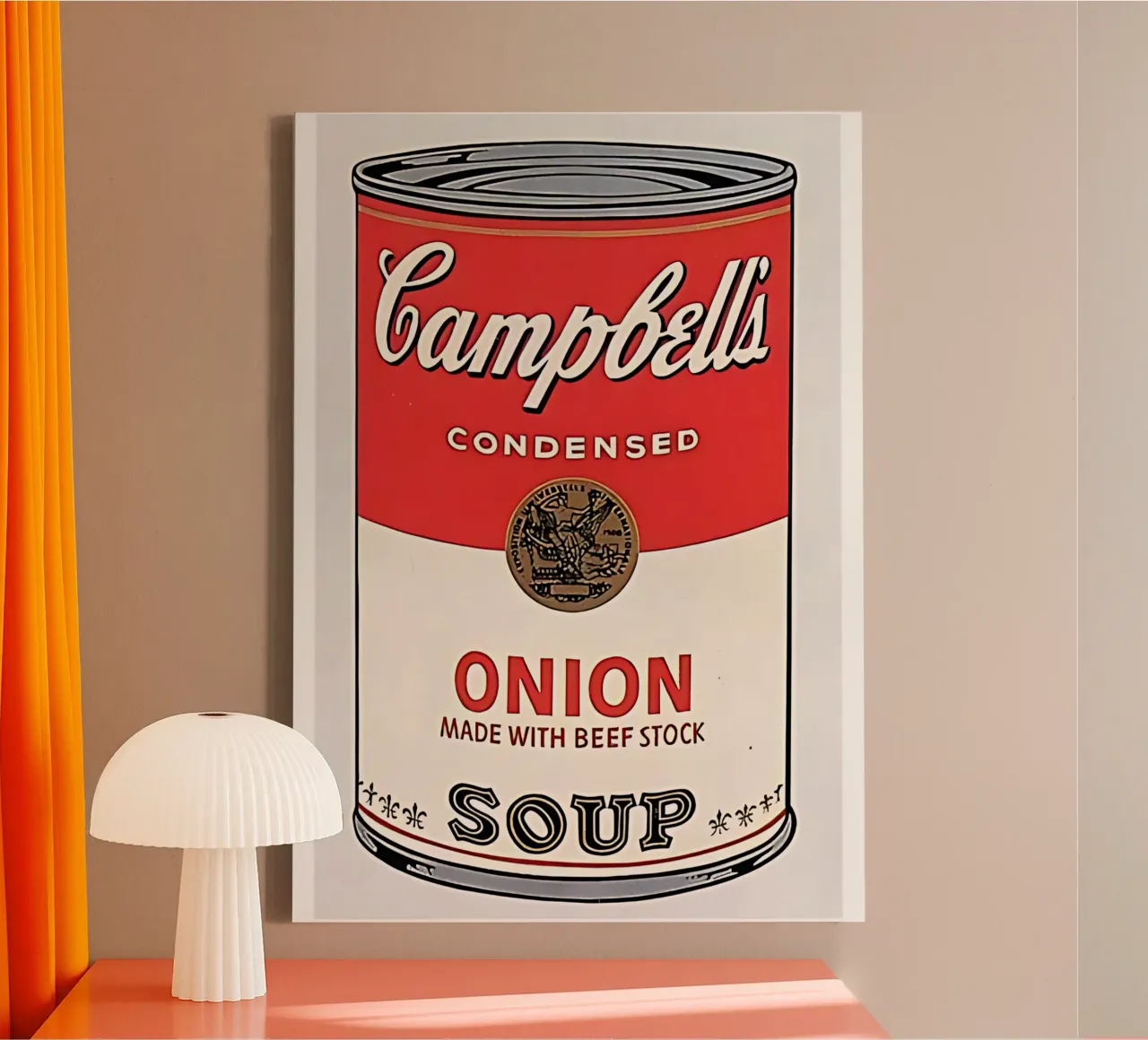 Campbell's Soup Can (onion) by Warhol canvas with Floater frame by mikesalimba