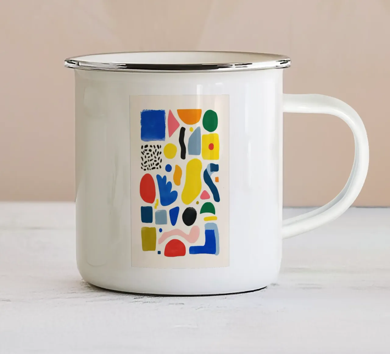 Happy Shapes tazza in smalto da Kiara