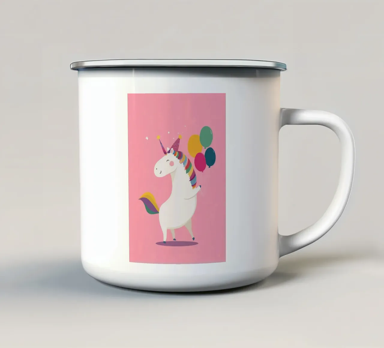 Happy Unicorn Day tazza in smalto da Kiara