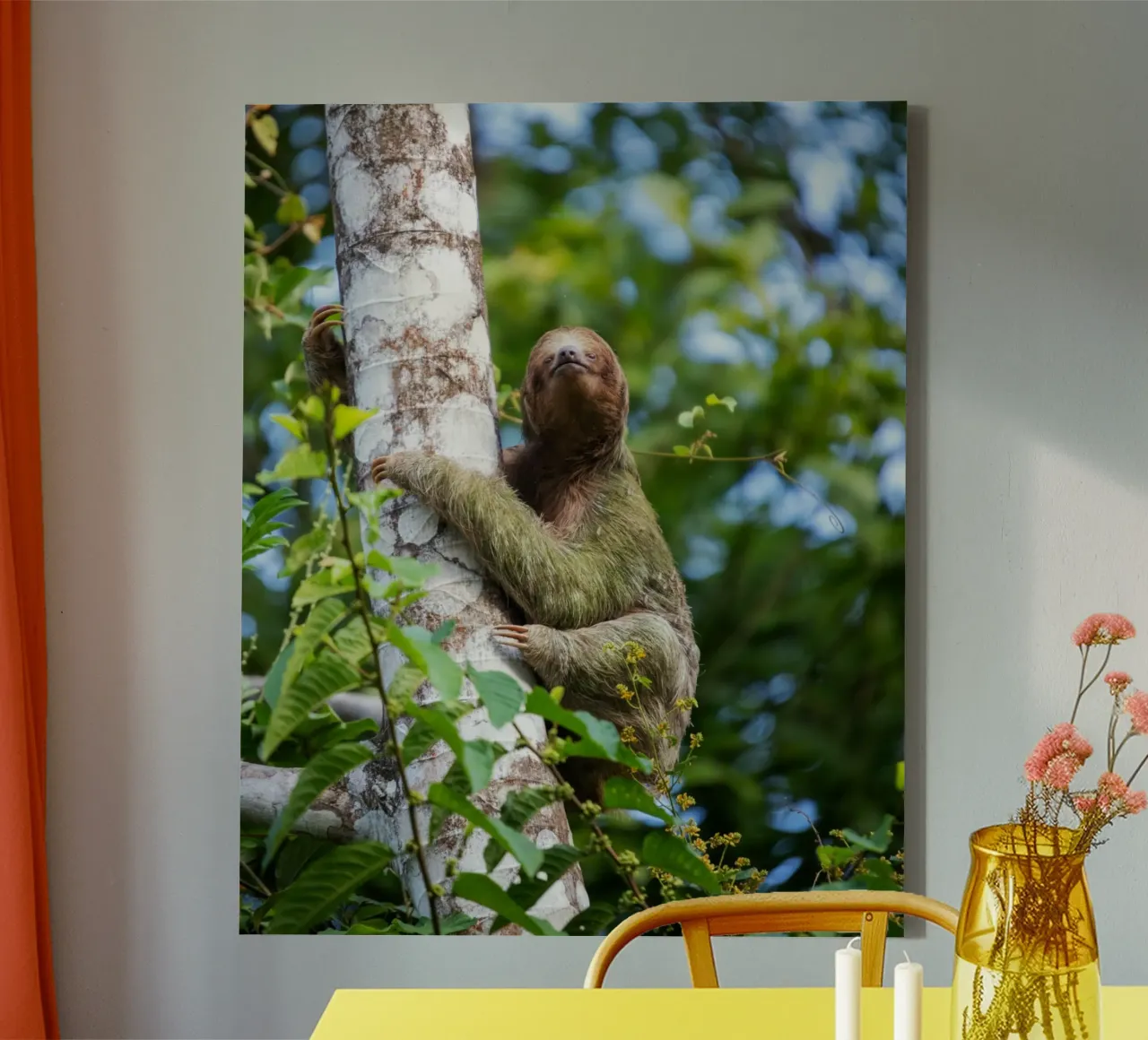 Luie omhelzing canvas met Baklijst van Nature's Palette
