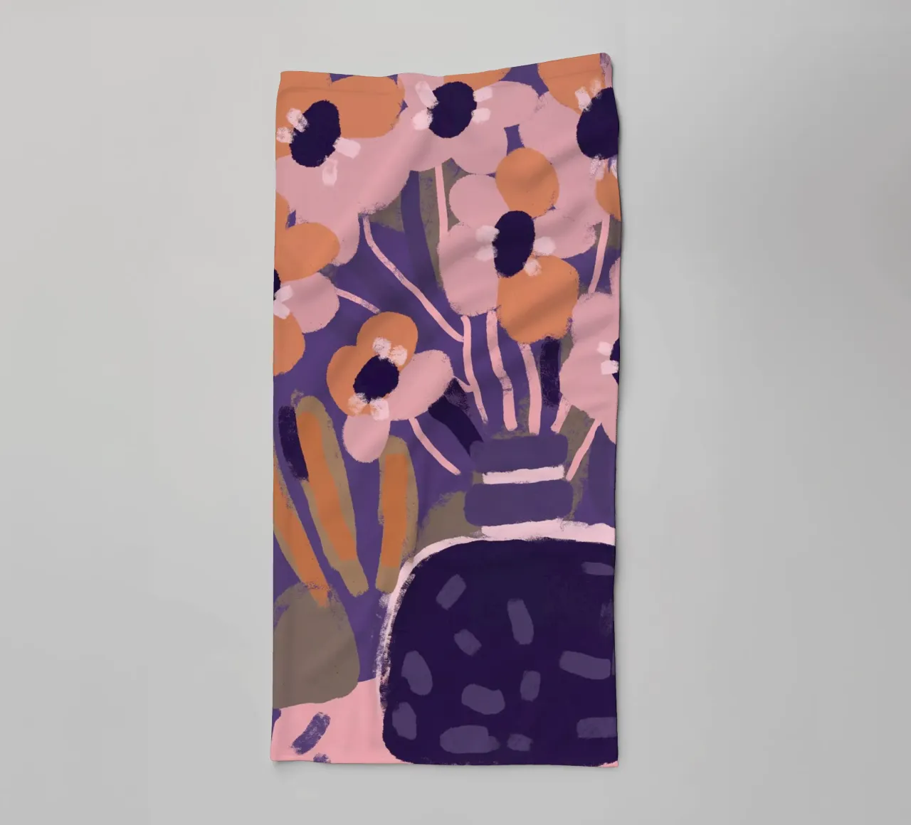 Pastel Flower Impression No 5 asciugamano da bagno da treechild