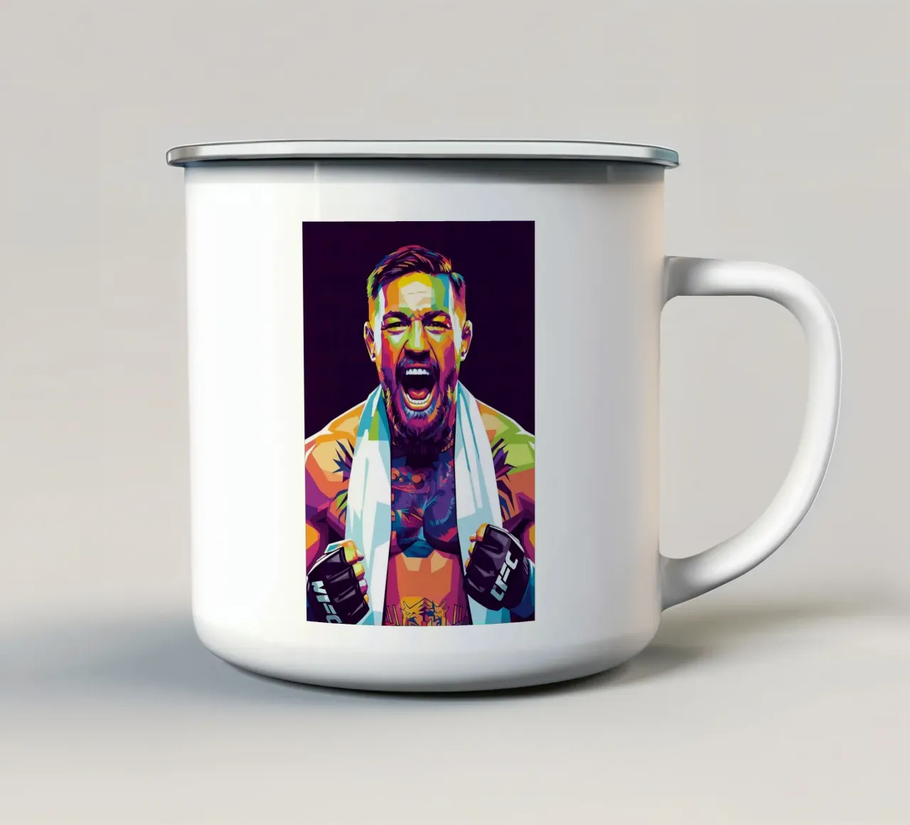 Conor McGregor Combattente UFC tazza in smalto da Hantamrata