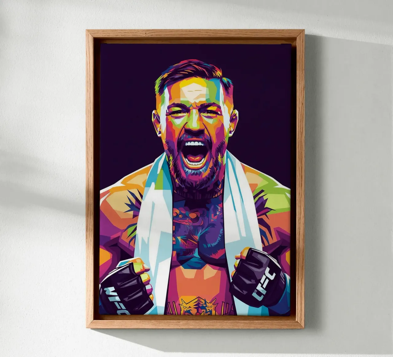 Conor McGregor Combattente UFC tela con Cornice a cassetta da Hantamrata
