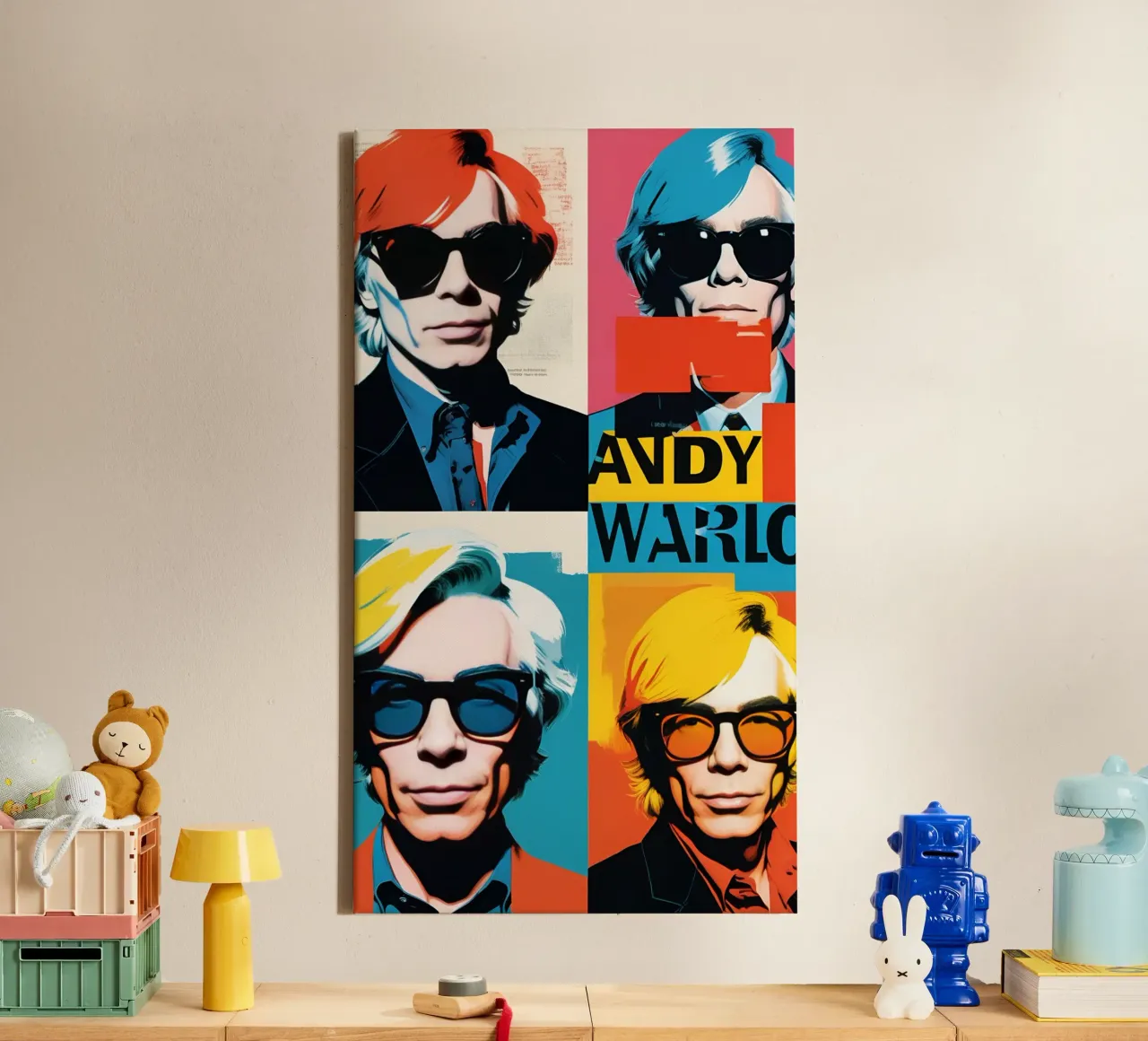 The Man Warhol Essentieel T-Shirt canvas met Baklijst van jamsa_ve