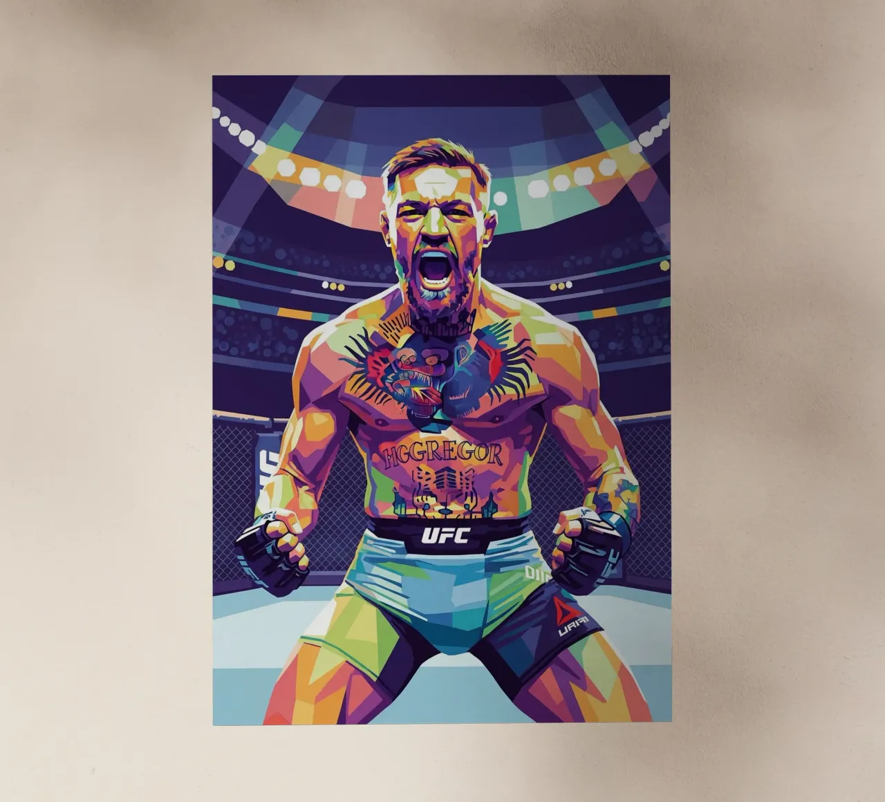 Conor McGregor in fiamme pellicola backlit da Hantamrata