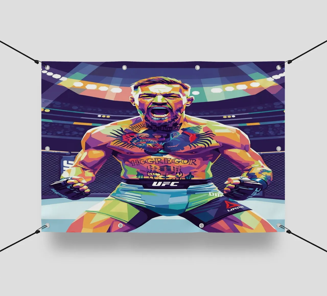 Conor McGregor in fiamme telo in pvc da Hantamrata