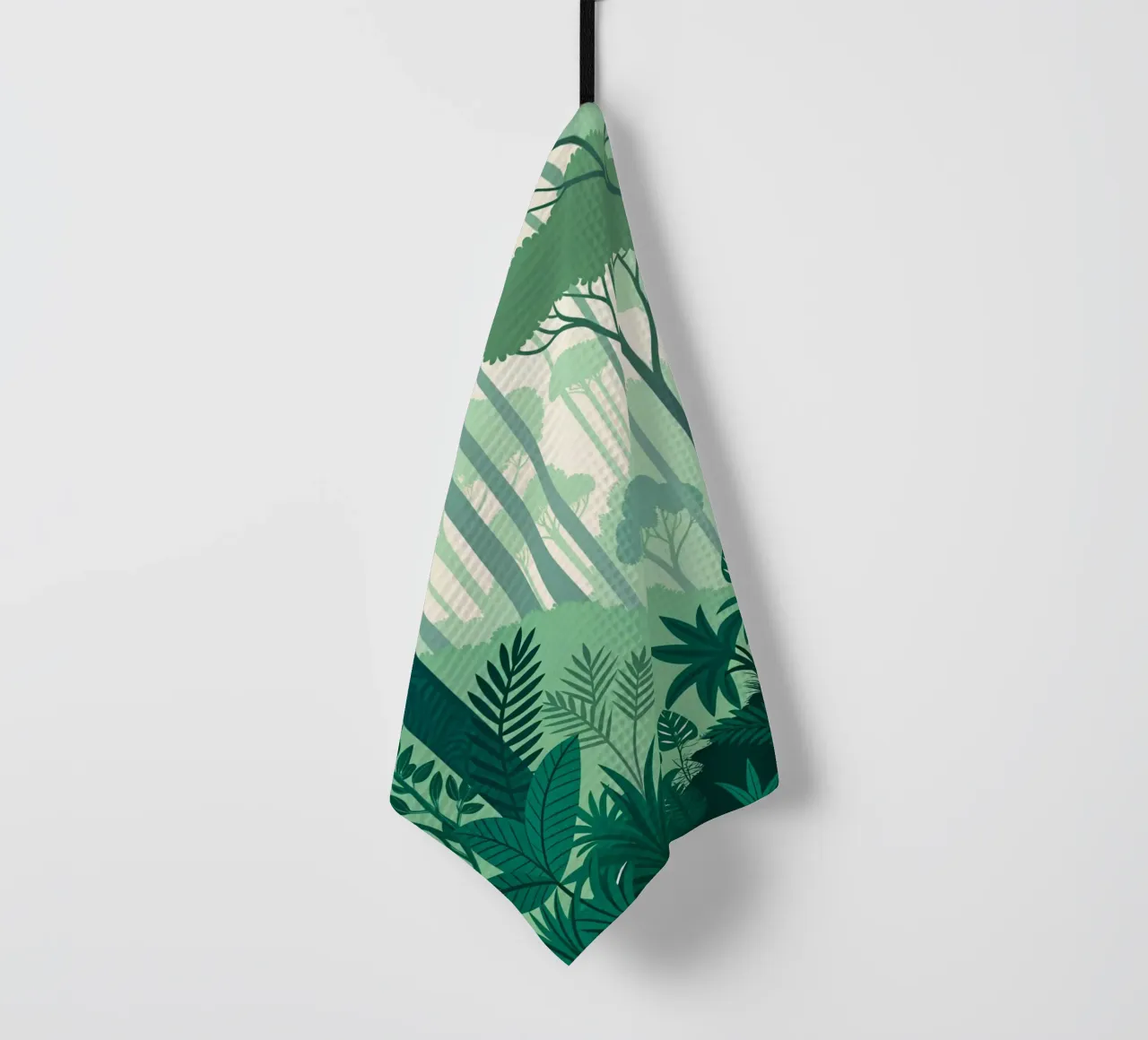 Jungle Serenity : Une forêt tropicale luxuriante avec des couches de vert torchon de Artistic-shop