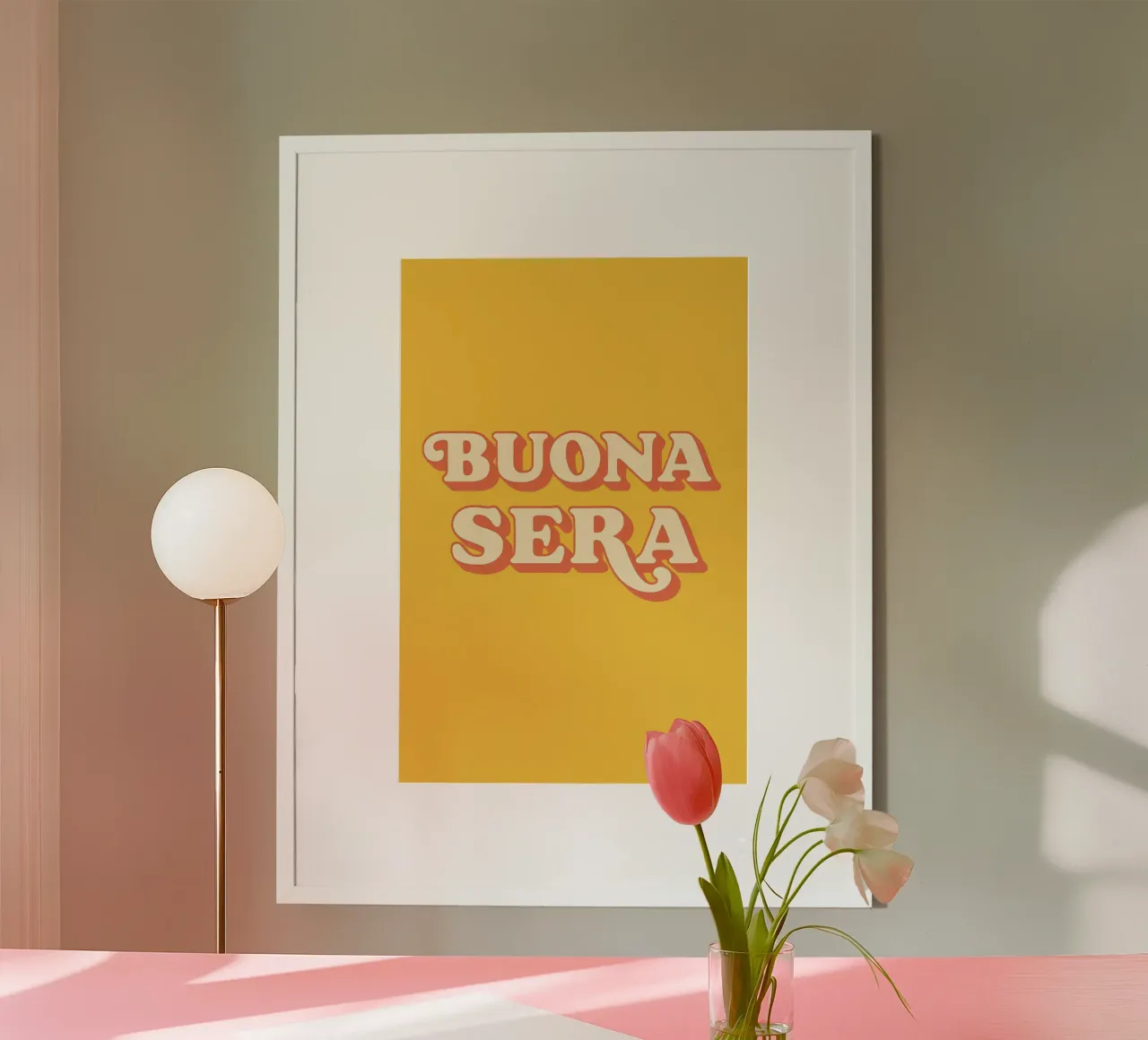 Buonasera – Italien Poster mit Retro Typo Charme poster da Grande Bellezza