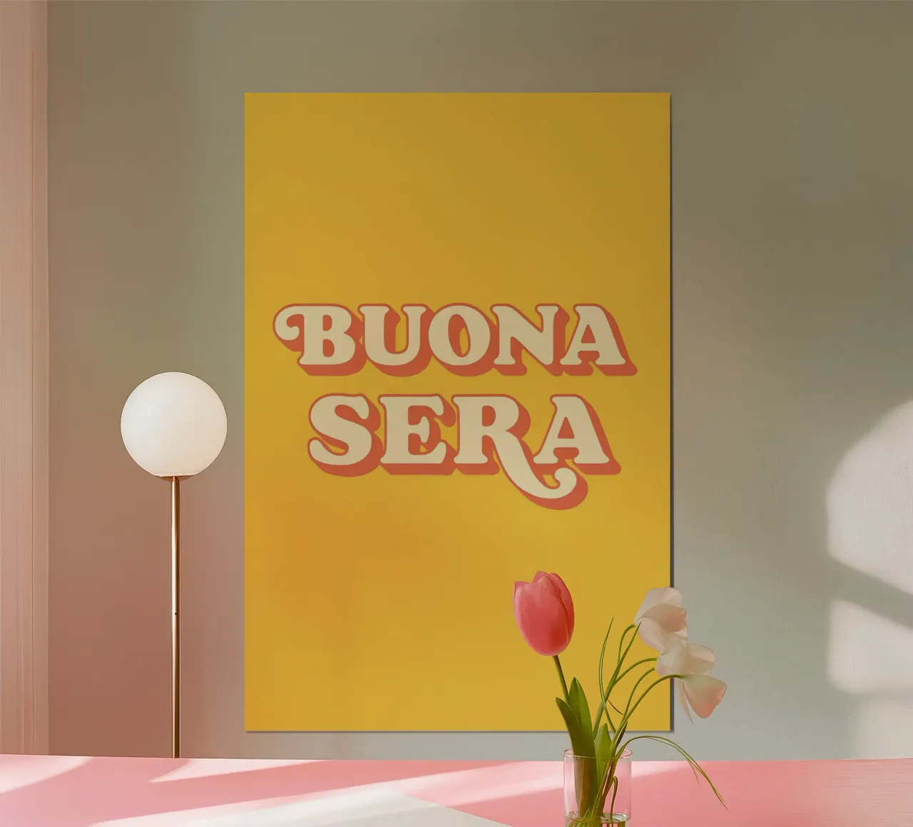 Buonasera – Italien Poster mit Retro Typo Charme poster da Grande Bellezza