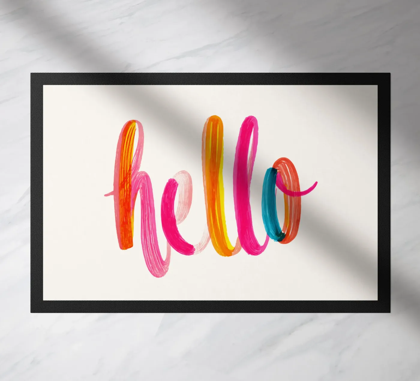 hello Fußmatte von Katja Stehle Design