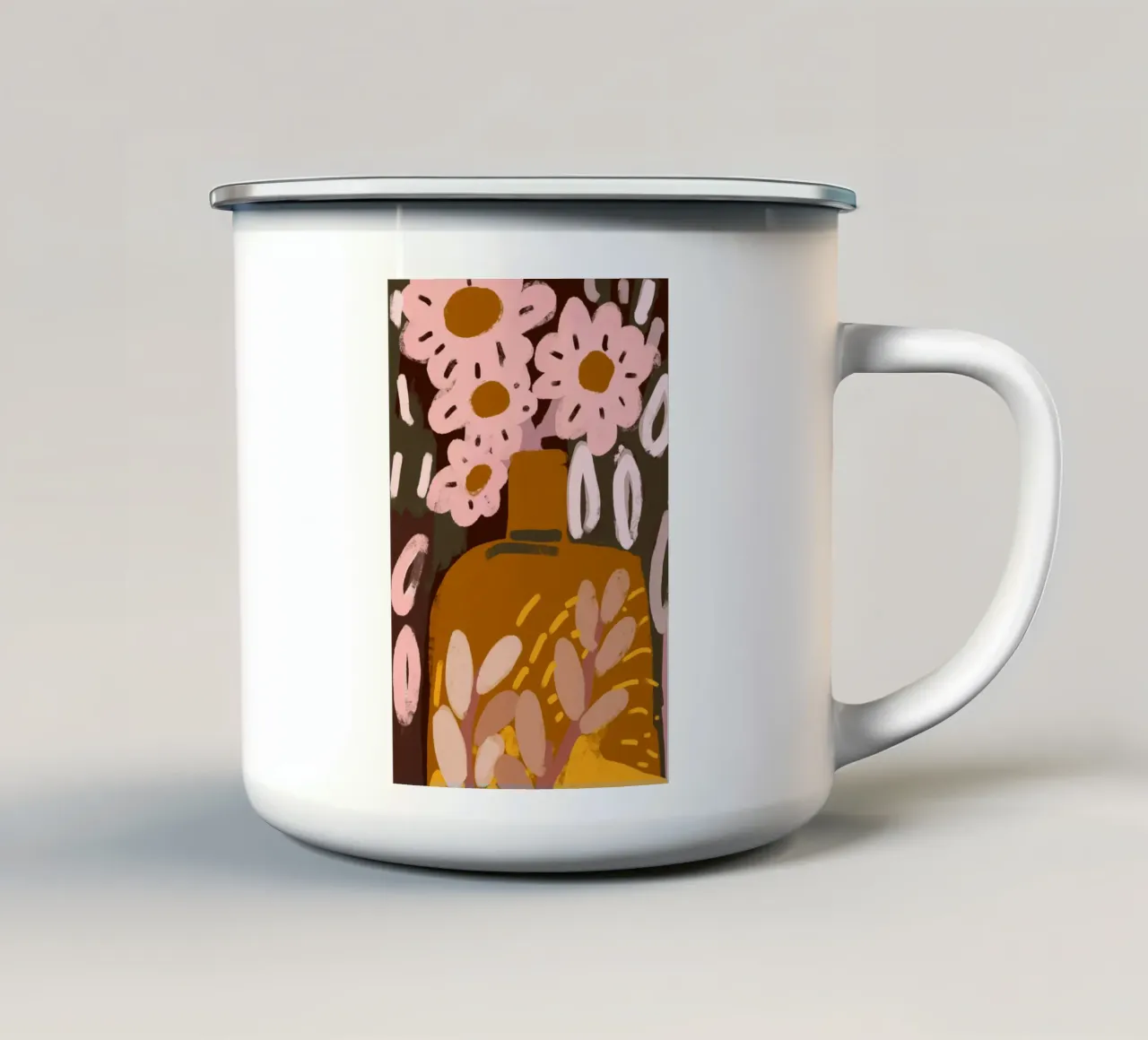 Pastel Flower Impression No 6 tazza in smalto da treechild