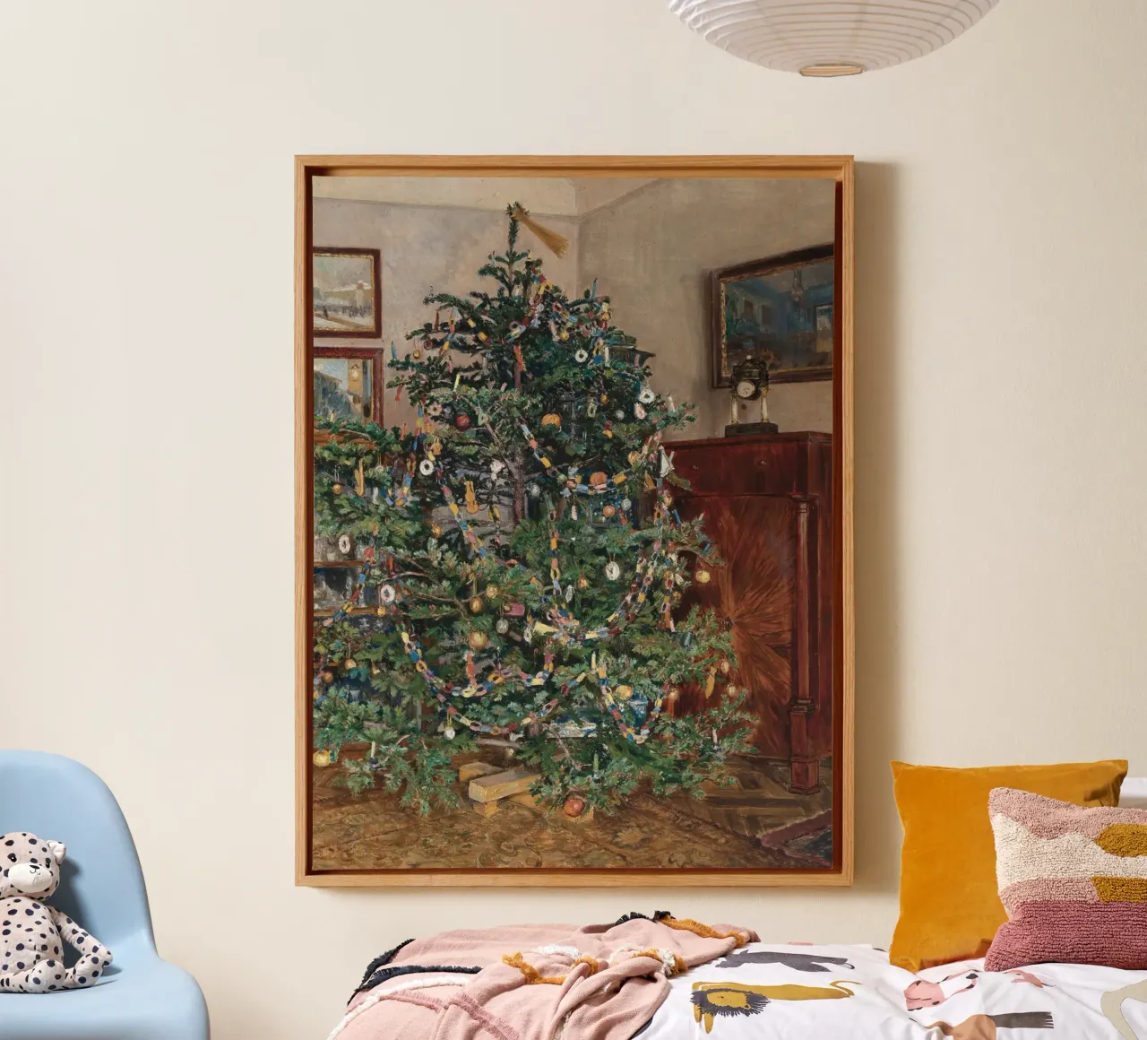 Nostalgic Christmas tree magic canvas with Floater frame by Studio Vibe