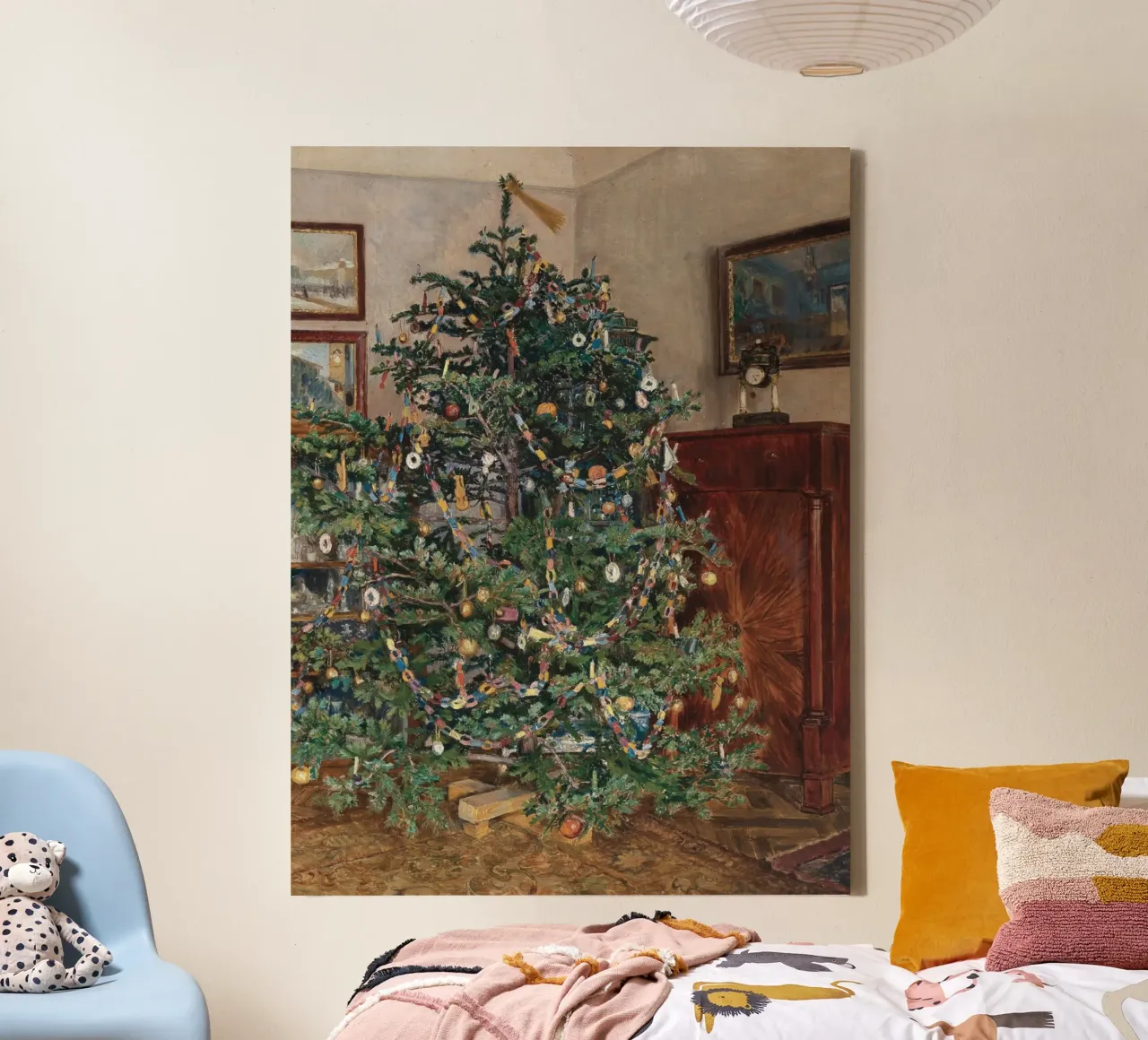 Nostalgic Christmas tree magic canvas with Floater frame by Studio Vibe