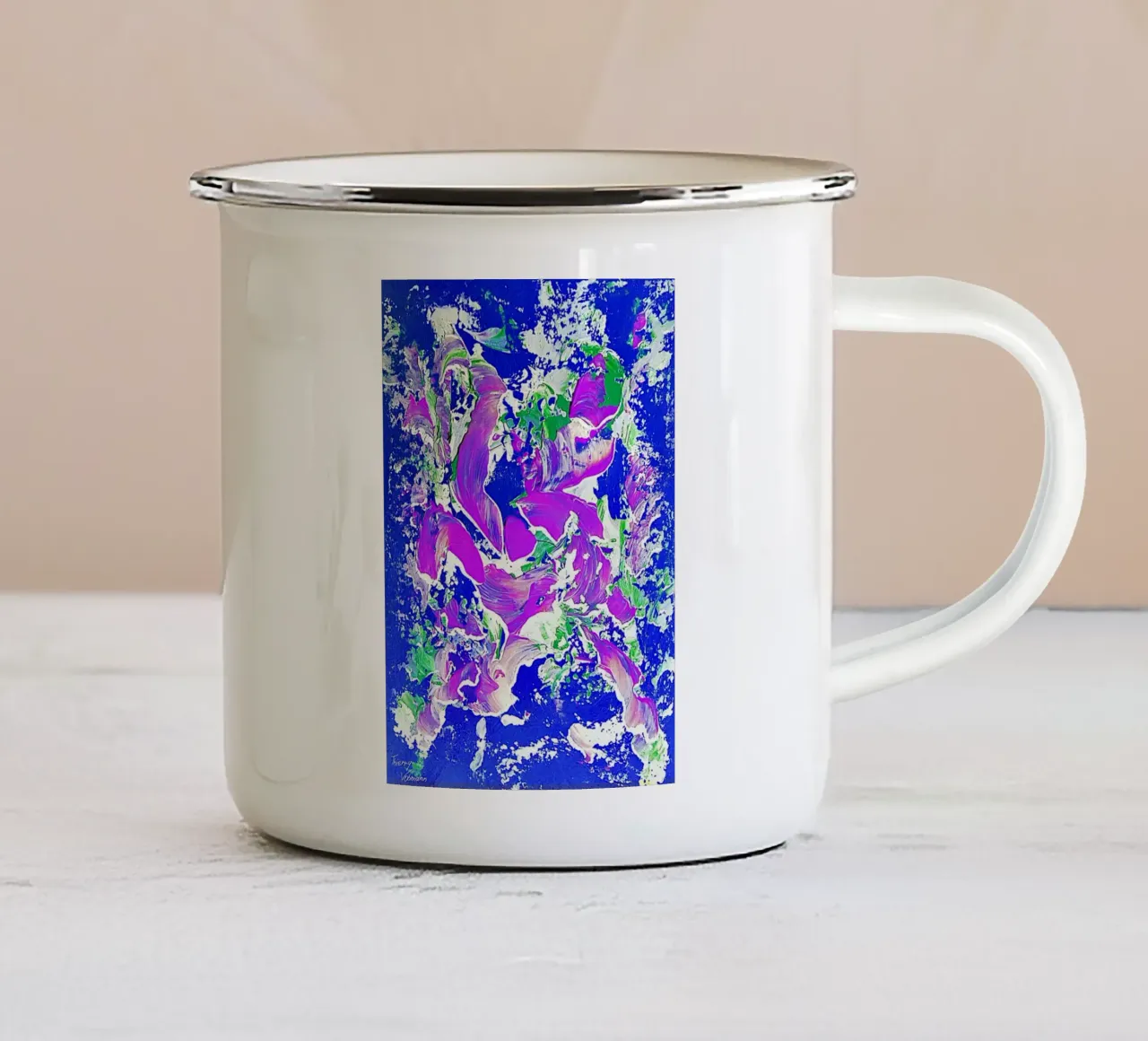 IDEAL GIFT 73 invers tazza in smalto da Thierry Vobmann Abstract painting
