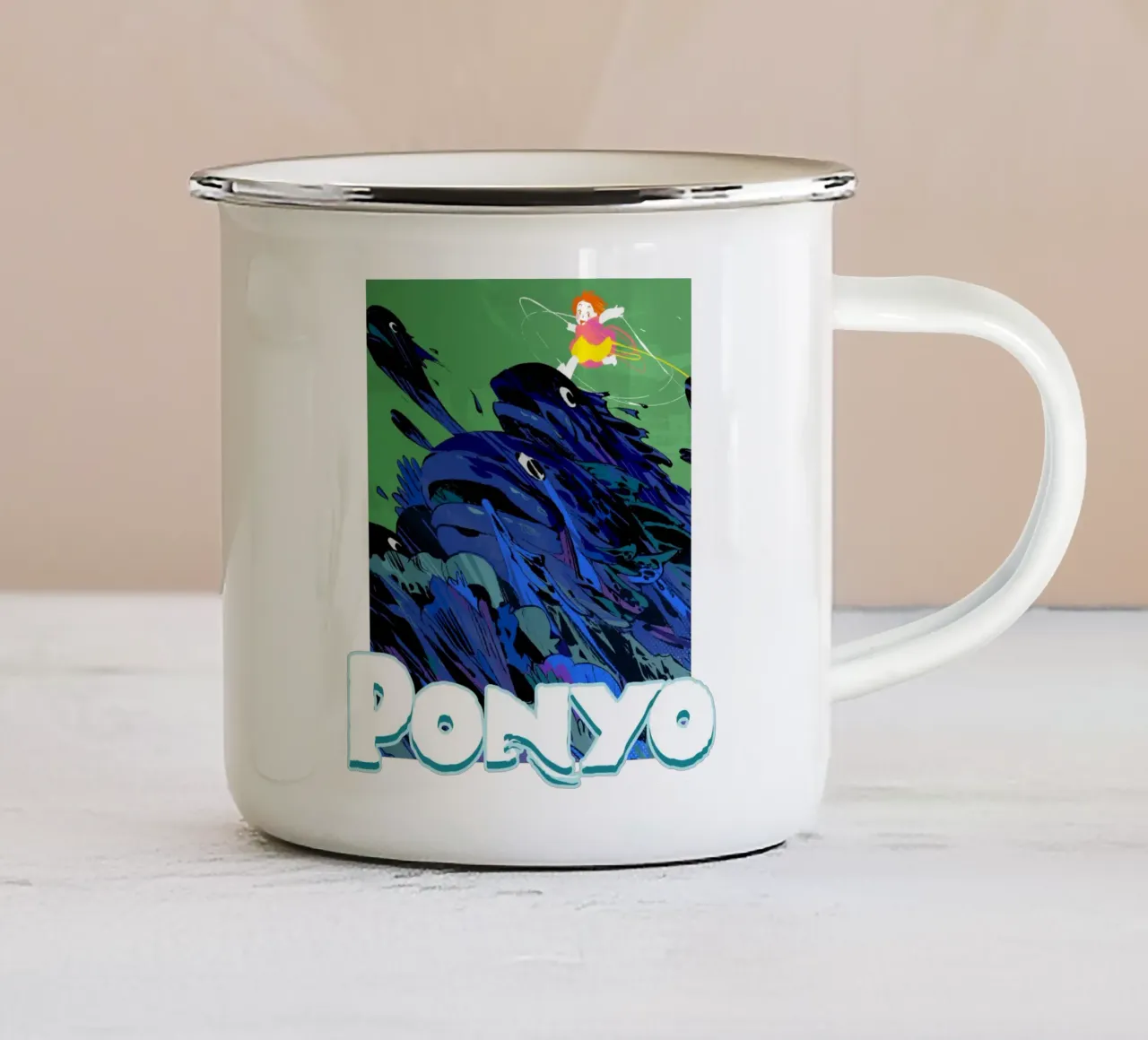 Arte vettoriale Ponyo tazza in smalto da grass.studio_