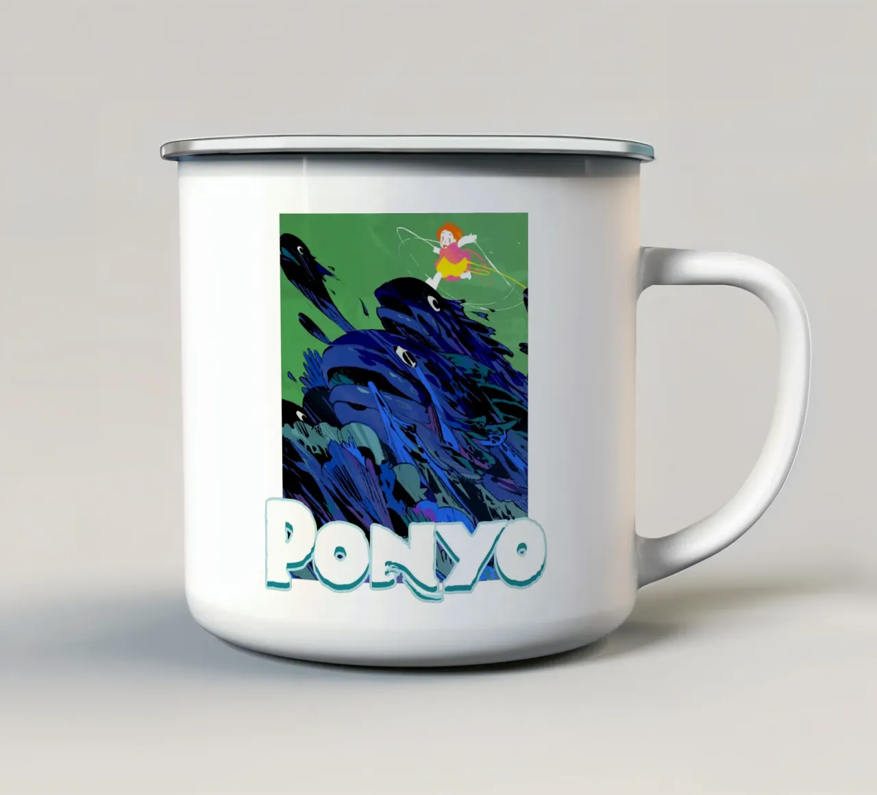 Arte vettoriale Ponyo tazza in smalto da grass.studio_