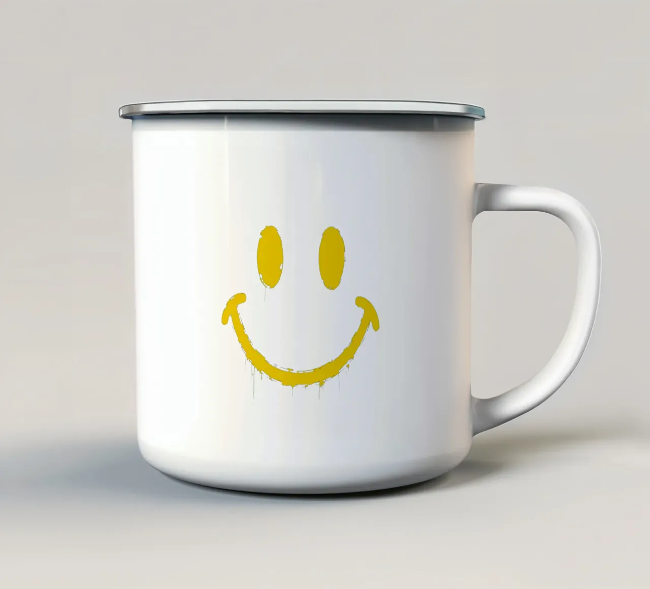 Emoji_StilB_gelb4 tazza in smalto da AI-Portraits by LK