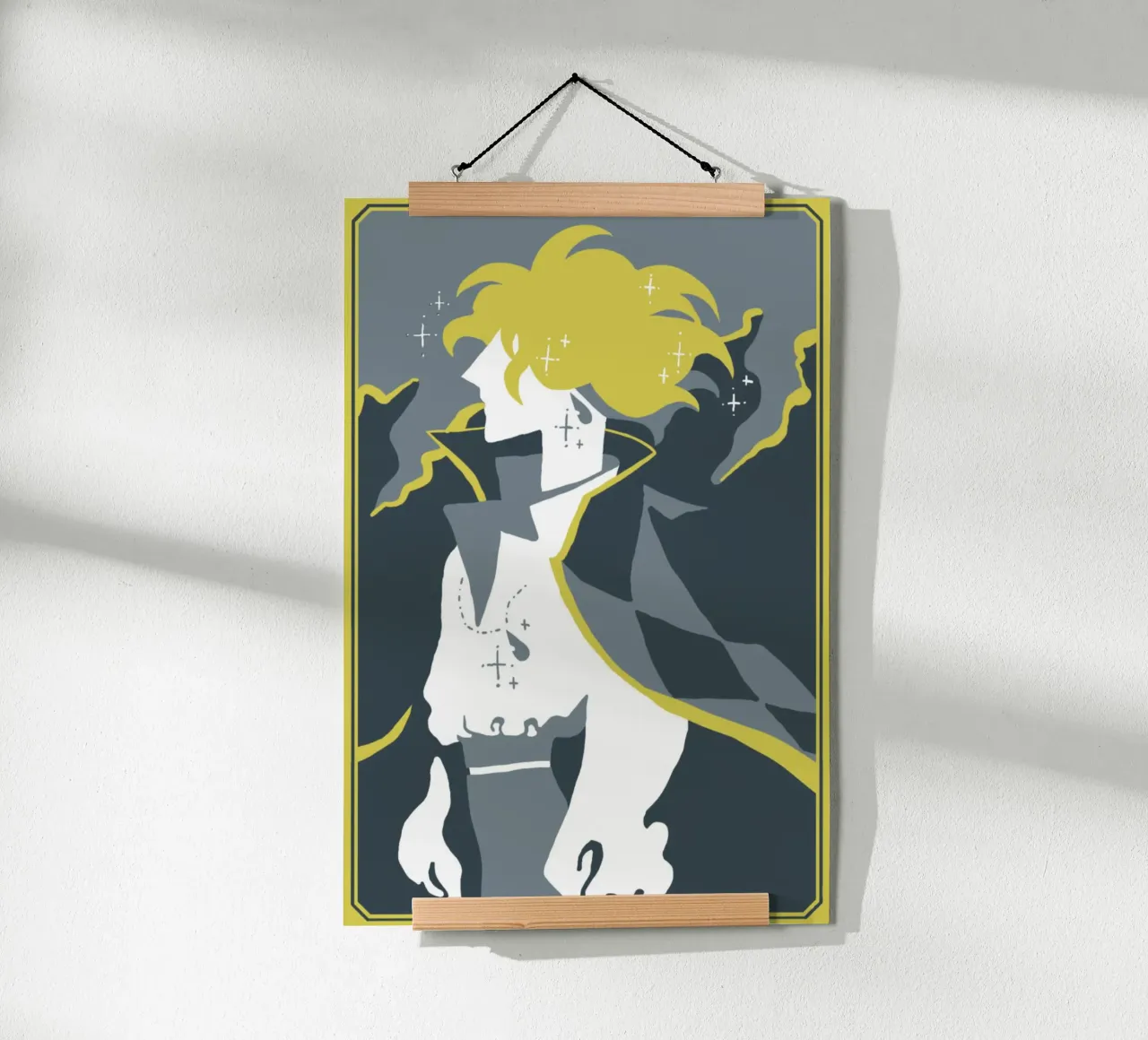 Vettore Ponyo poster con telaio in alluminio da grass.studio_