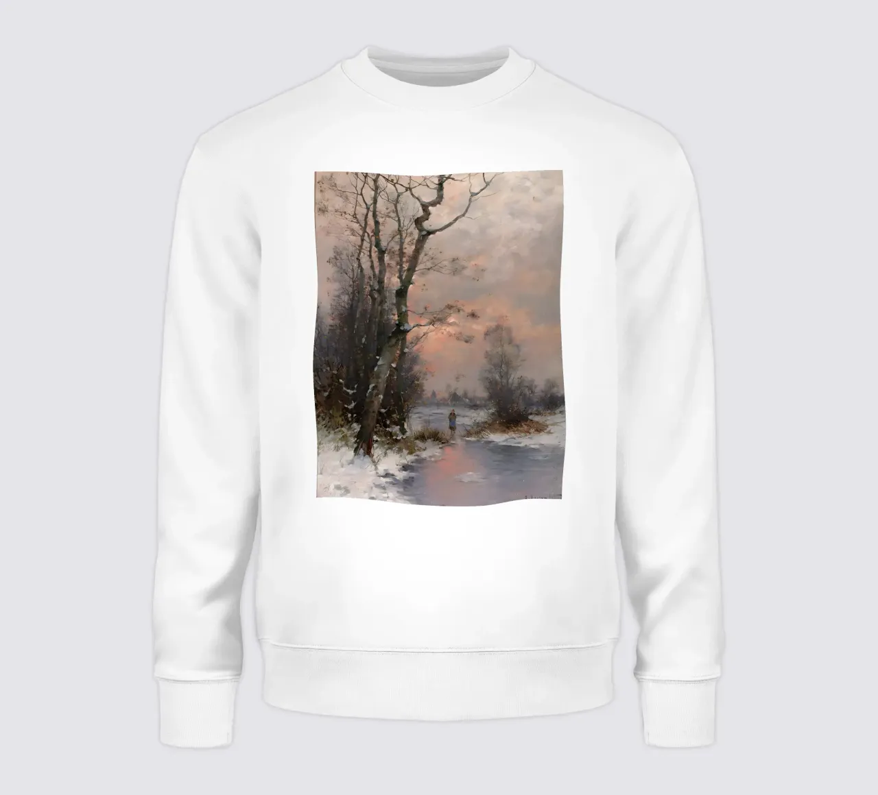 Idillio invernale sulla riva del fiume felpa da Studio Vibe