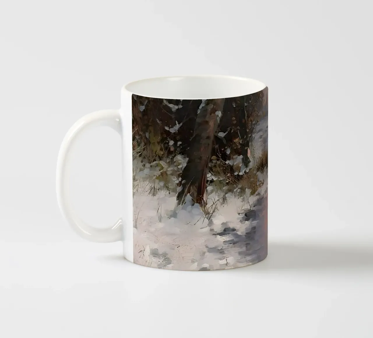 Idillio invernale sulla riva del fiume tazza in ceramica da Studio Vibe