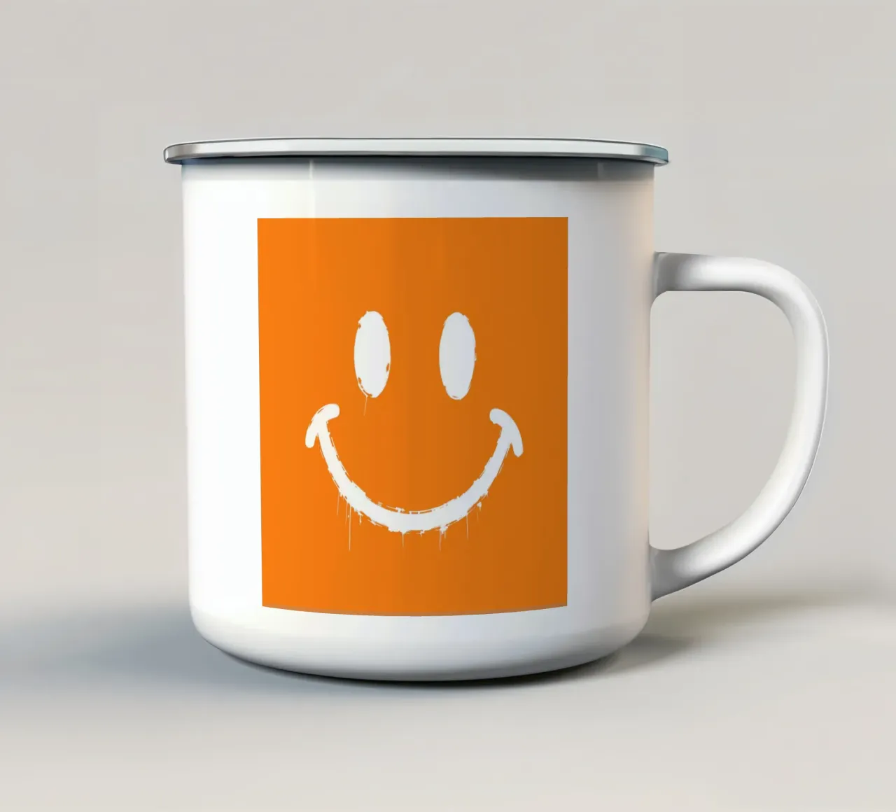 Emoji_StyleB_orange2 tazza in smalto da AI-Portraits by LK