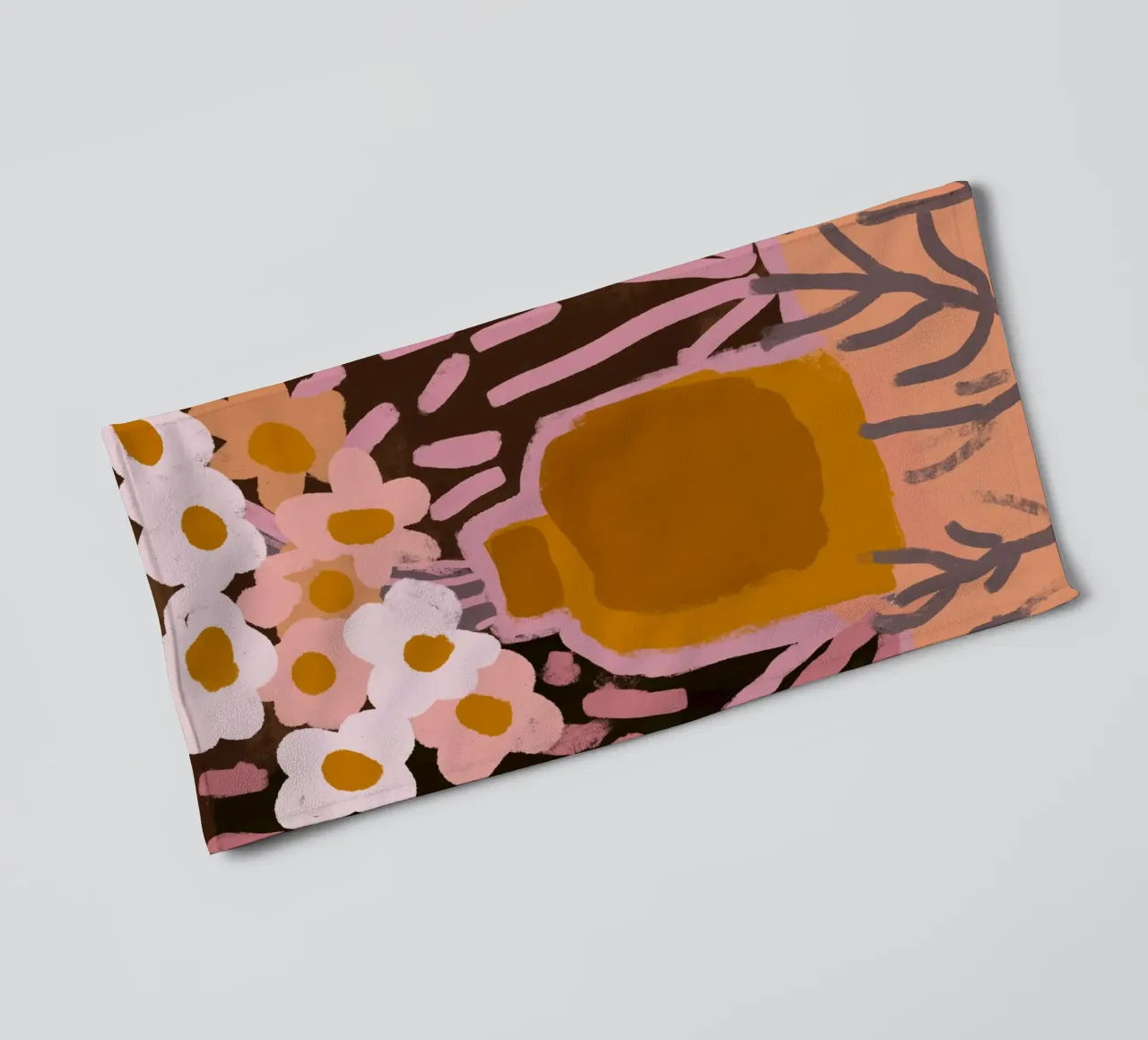 Pastel Flower Impression No 4 asciugamano da bagno da treechild