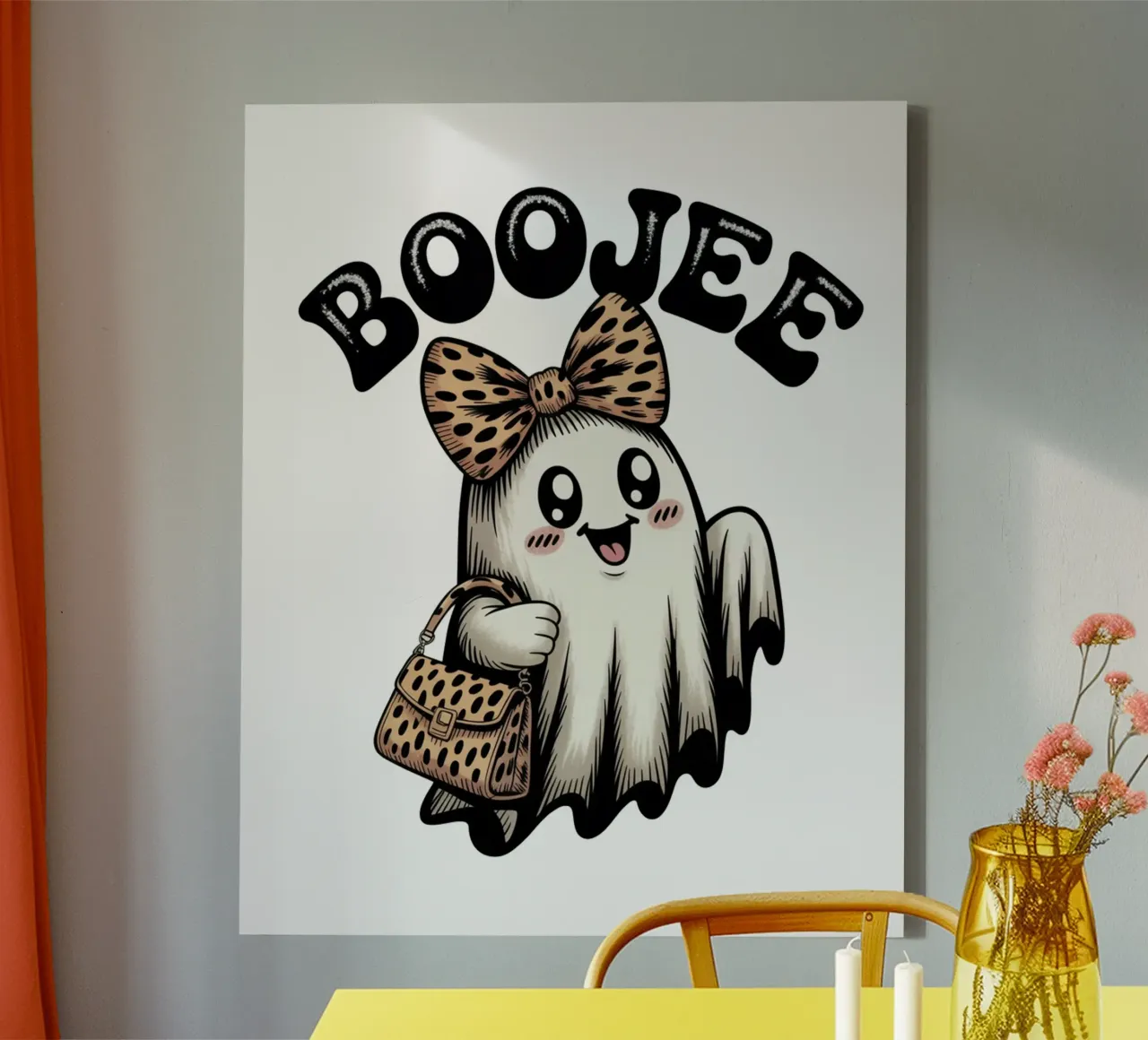 BooJee Kawaii Ghost tela con Cornice a cassetta da Sasyall Graphics