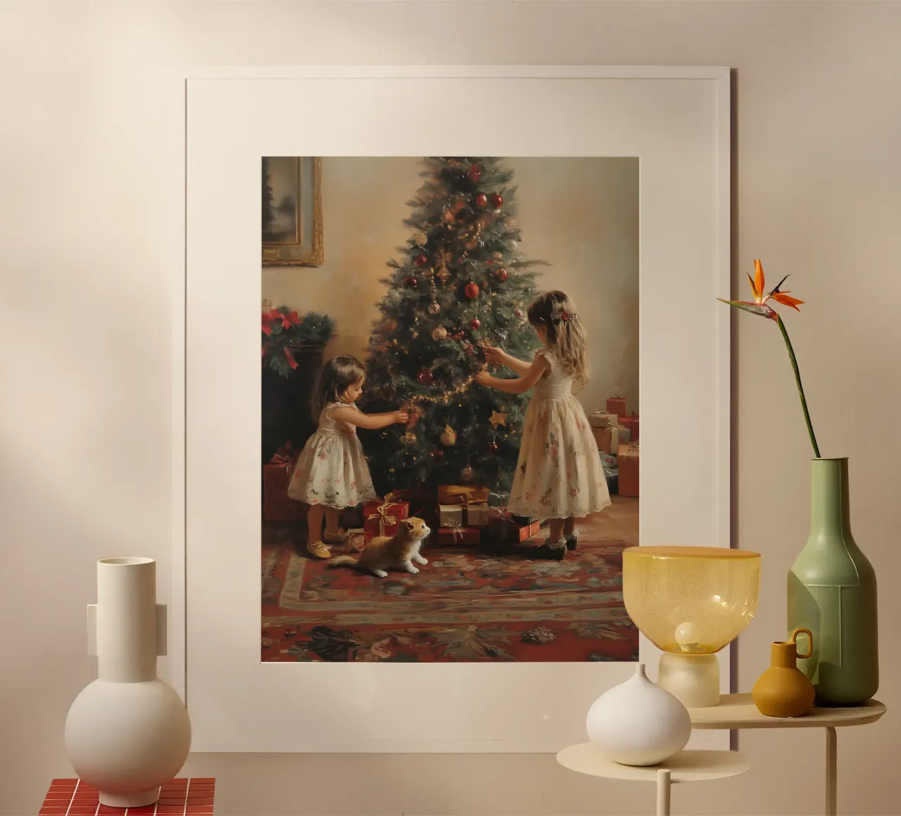 Magia di Natale per bambini e gatti poster da Studio Vibe