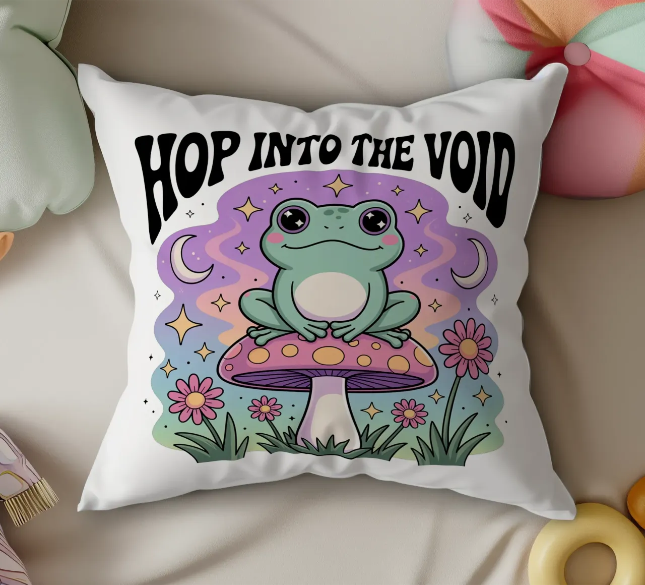 Hop Into The Void cuscino da Sasyall Graphics