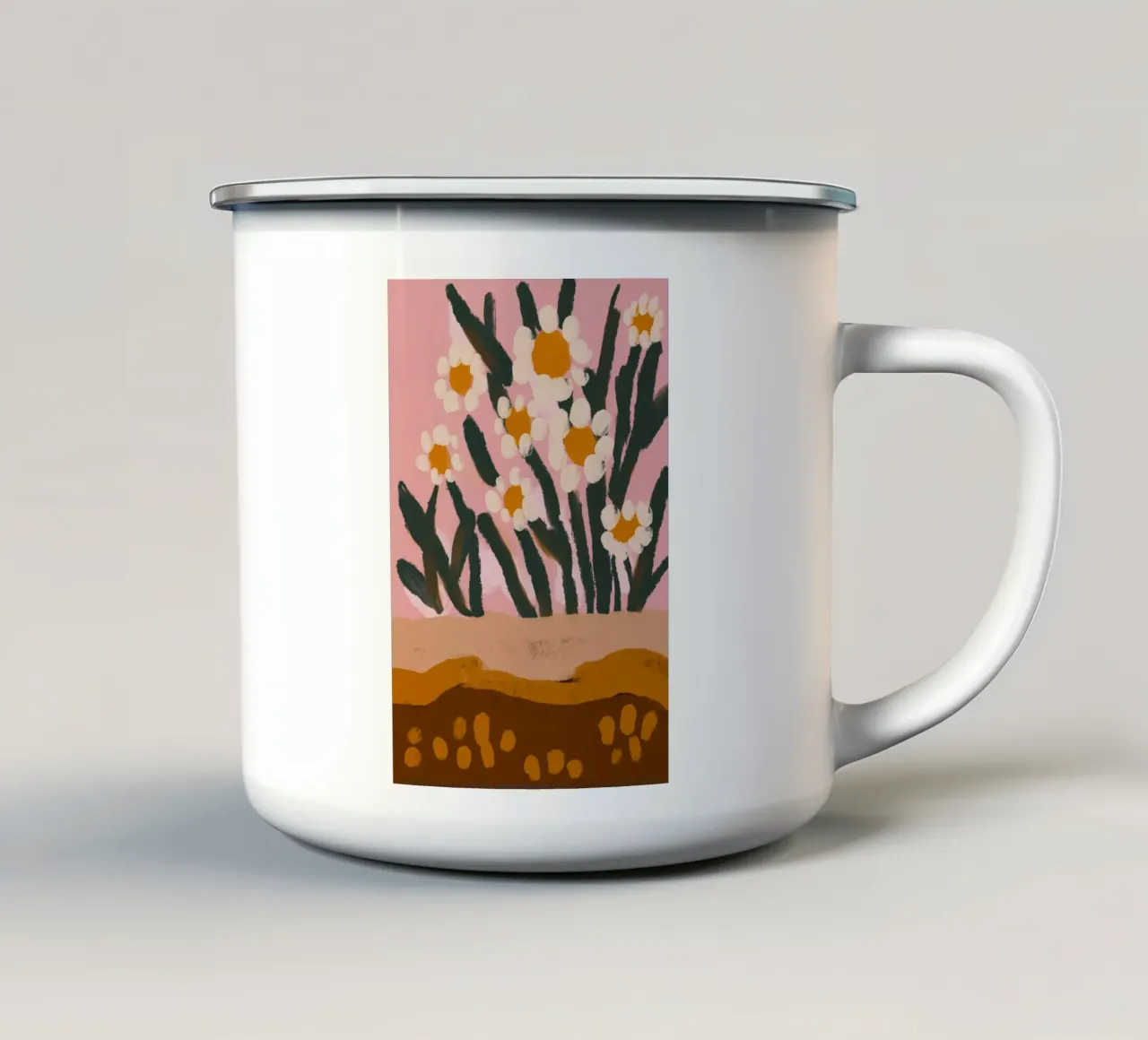 Pastel Flower Impression No 3 tazza in smalto da treechild